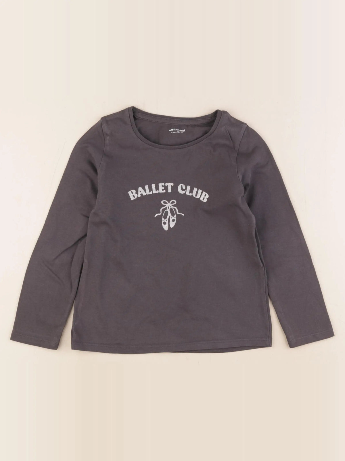 Vertbaudet - tee-shirt gris, argent - 4 ans