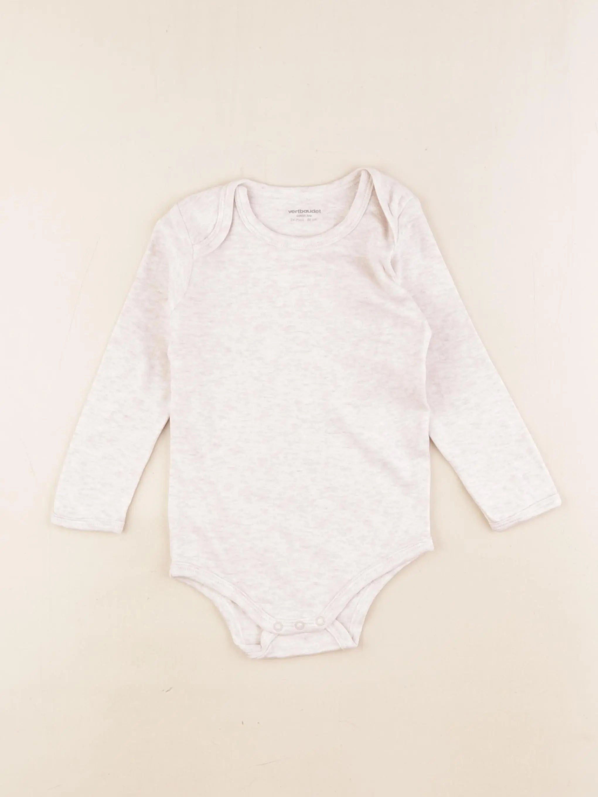 Vertbaudet - body beige - 24 mois