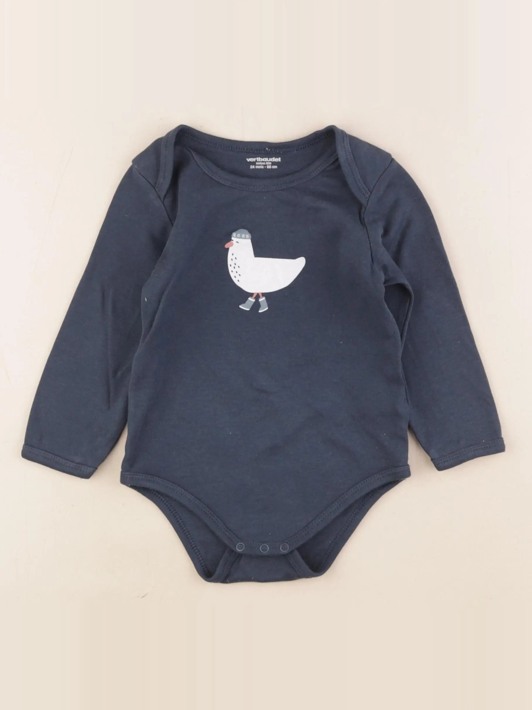 Vertbaudet - body bleu - 24 mois