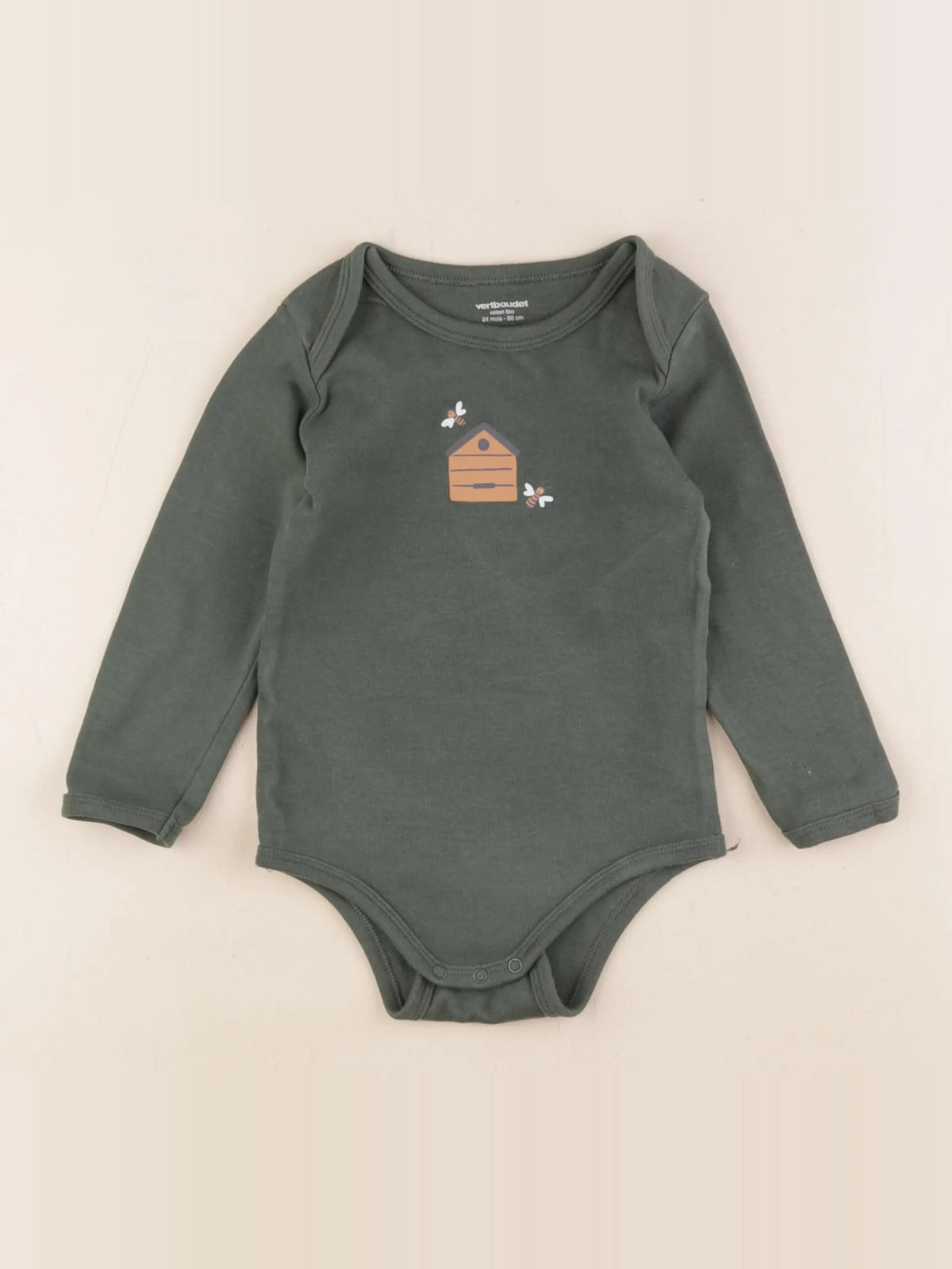 Vertbaudet - body vert - 24 mois