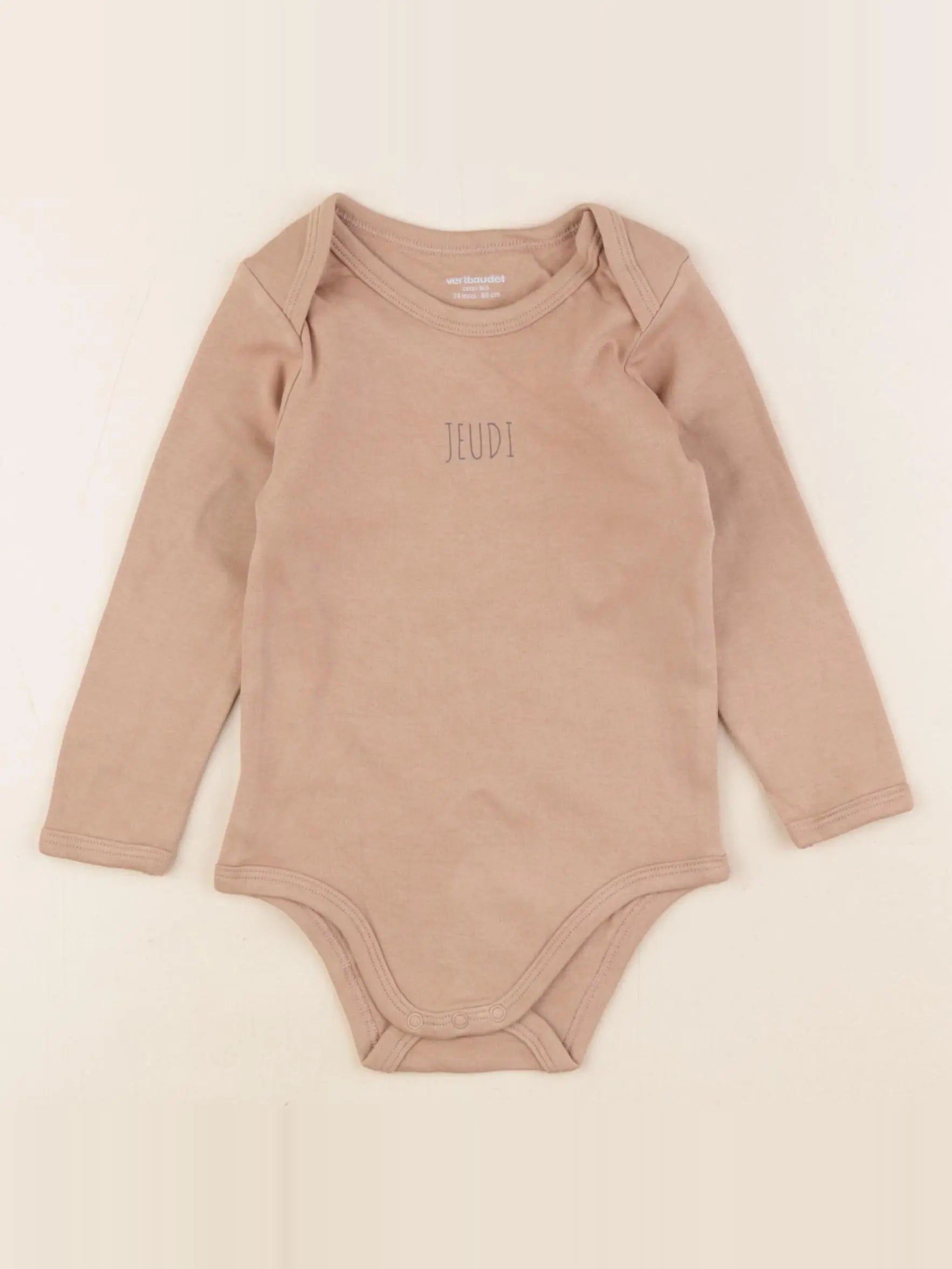 Vertbaudet - body marron - 24 mois