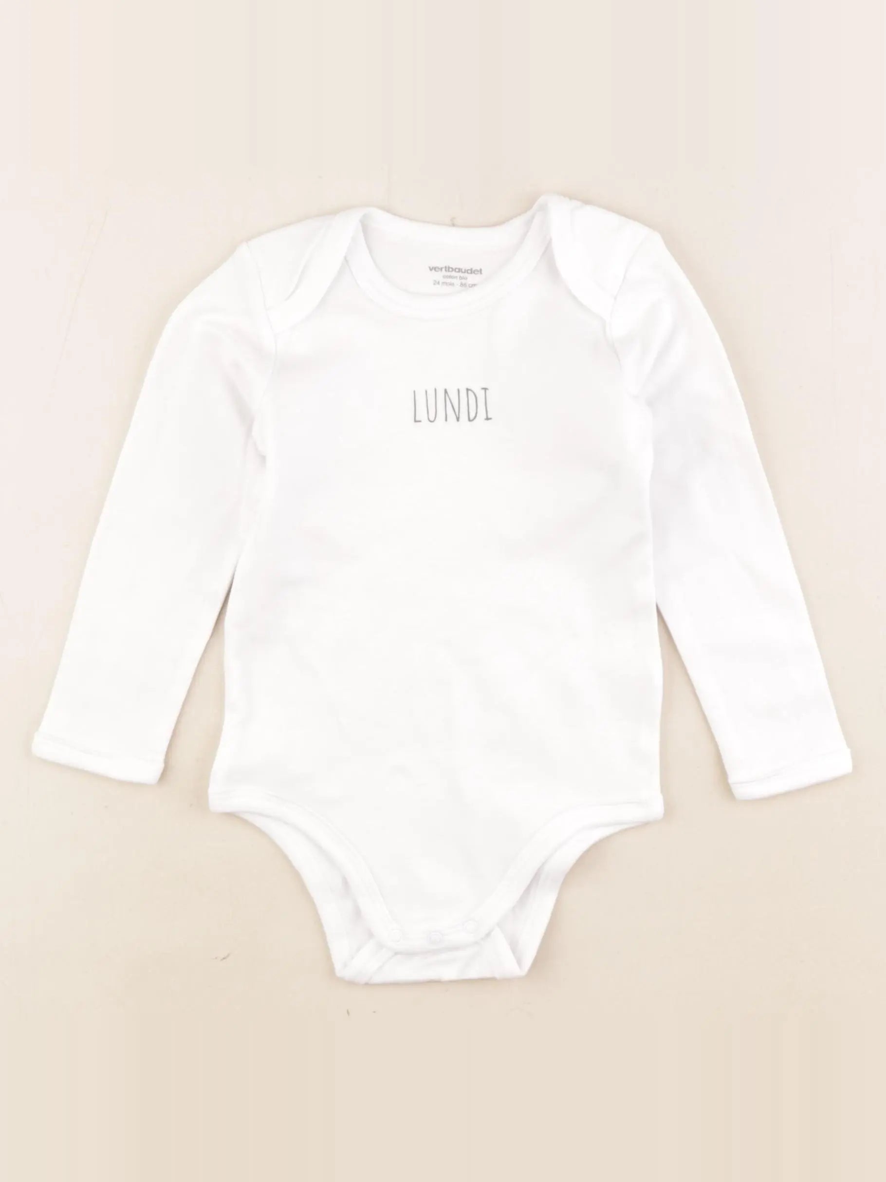 Vertbaudet - body blanc - 24 mois