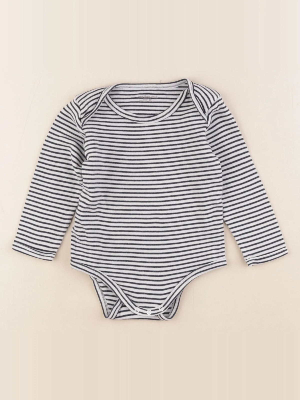 Vertbaudet - body bleu, blanc - 24 mois