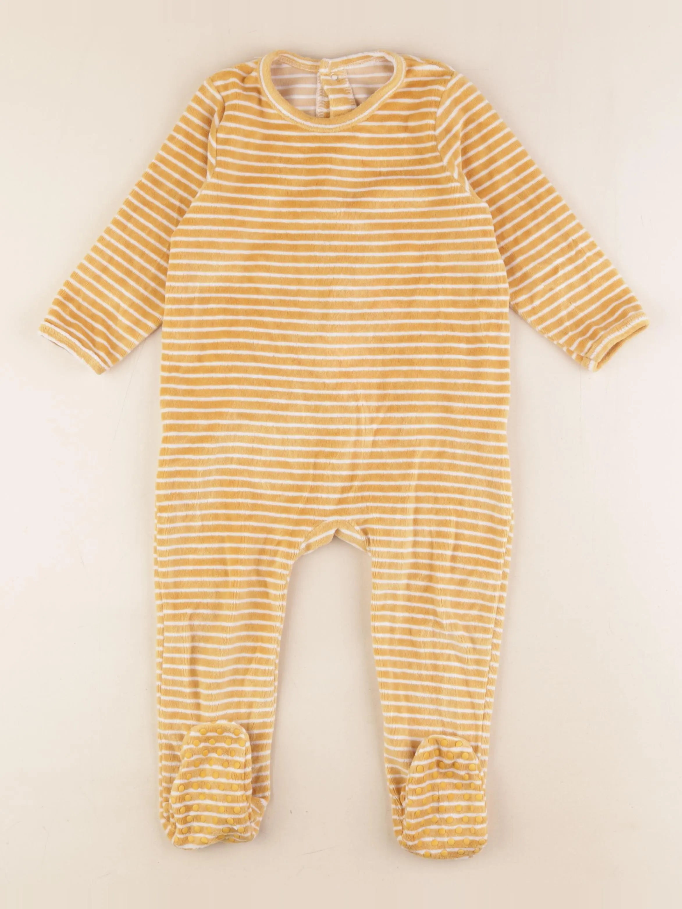 Vertbaudet - pyjama velours jaune - 2 ans