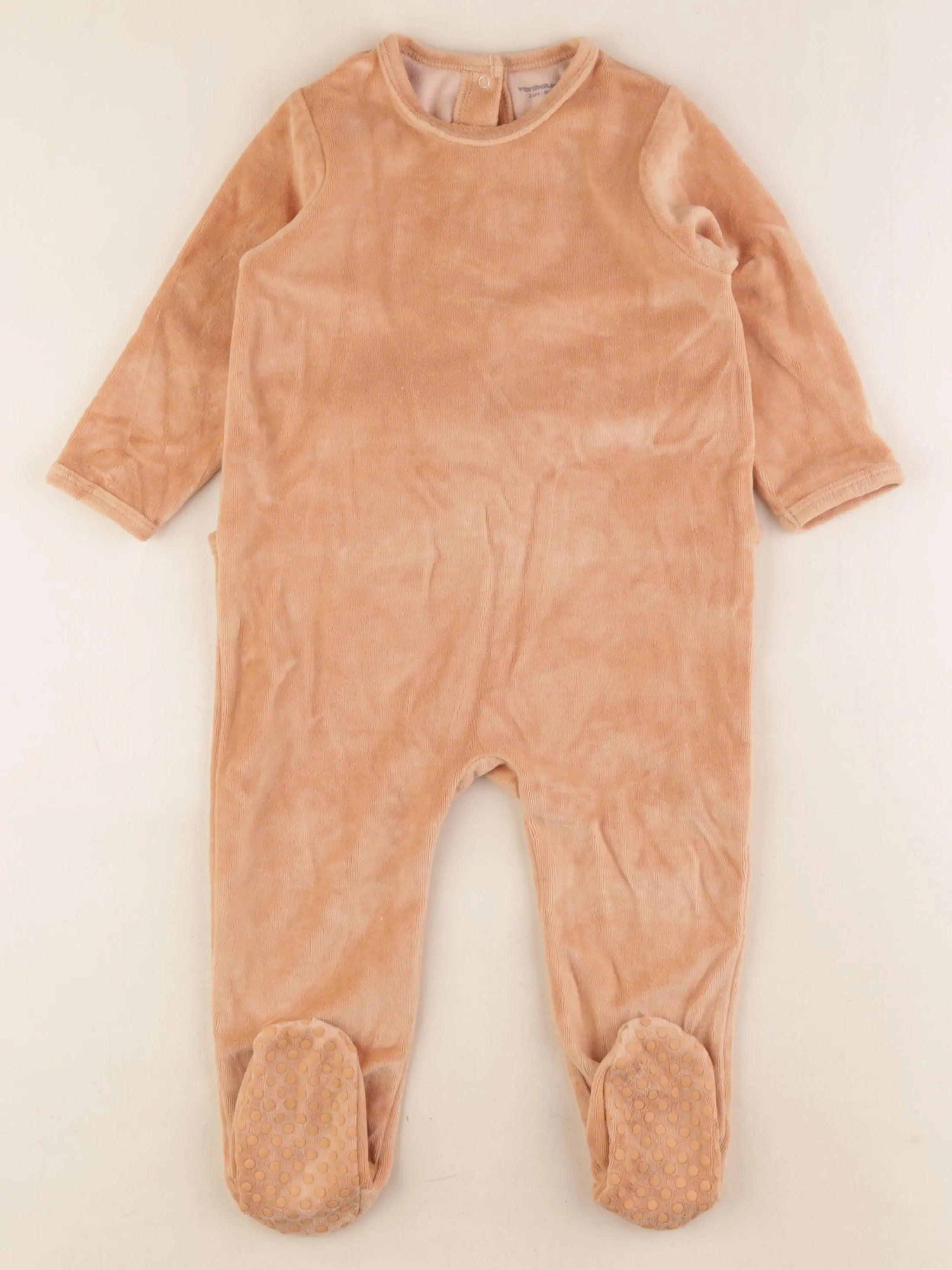 Vertbaudet - pyjama velours marron - 2 ans