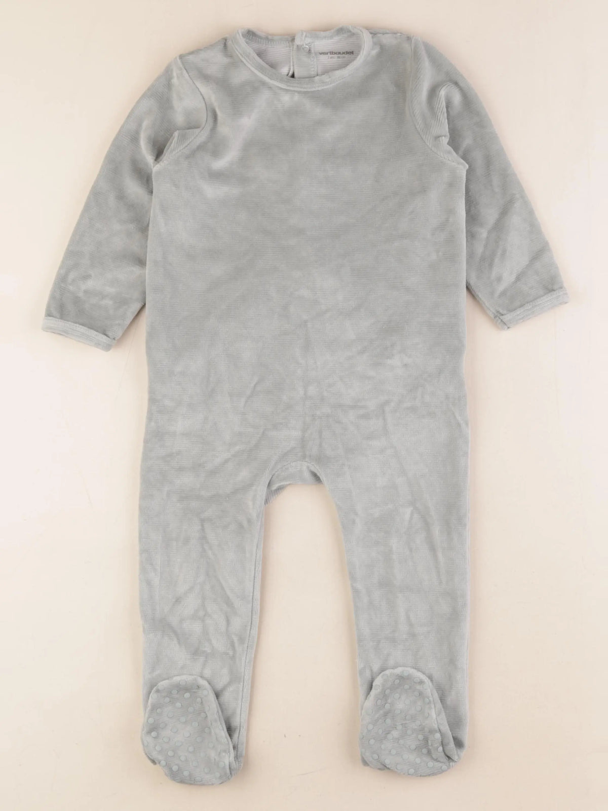 Vertbaudet - pyjama velours vert - 2 ans