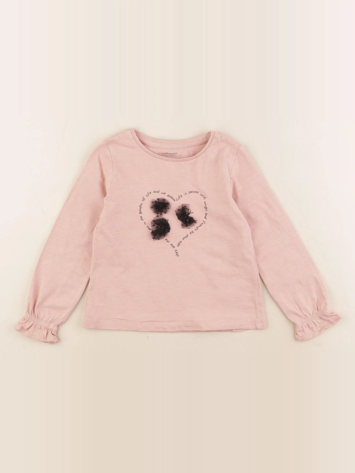 Vertbaudet - tee-shirt rose - 4 ans