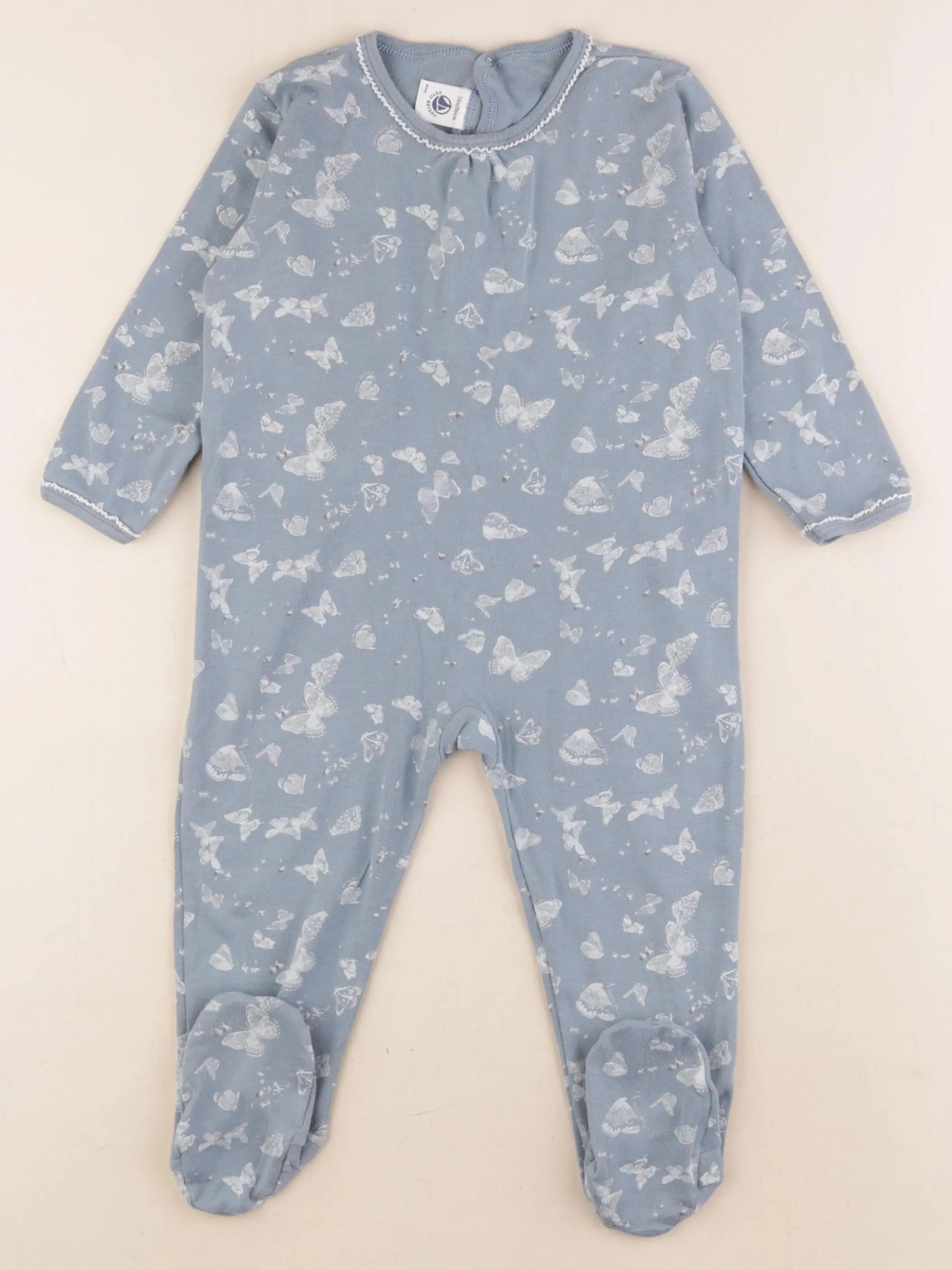 Petit Bateau - pyjama coton bleu - 2 ans