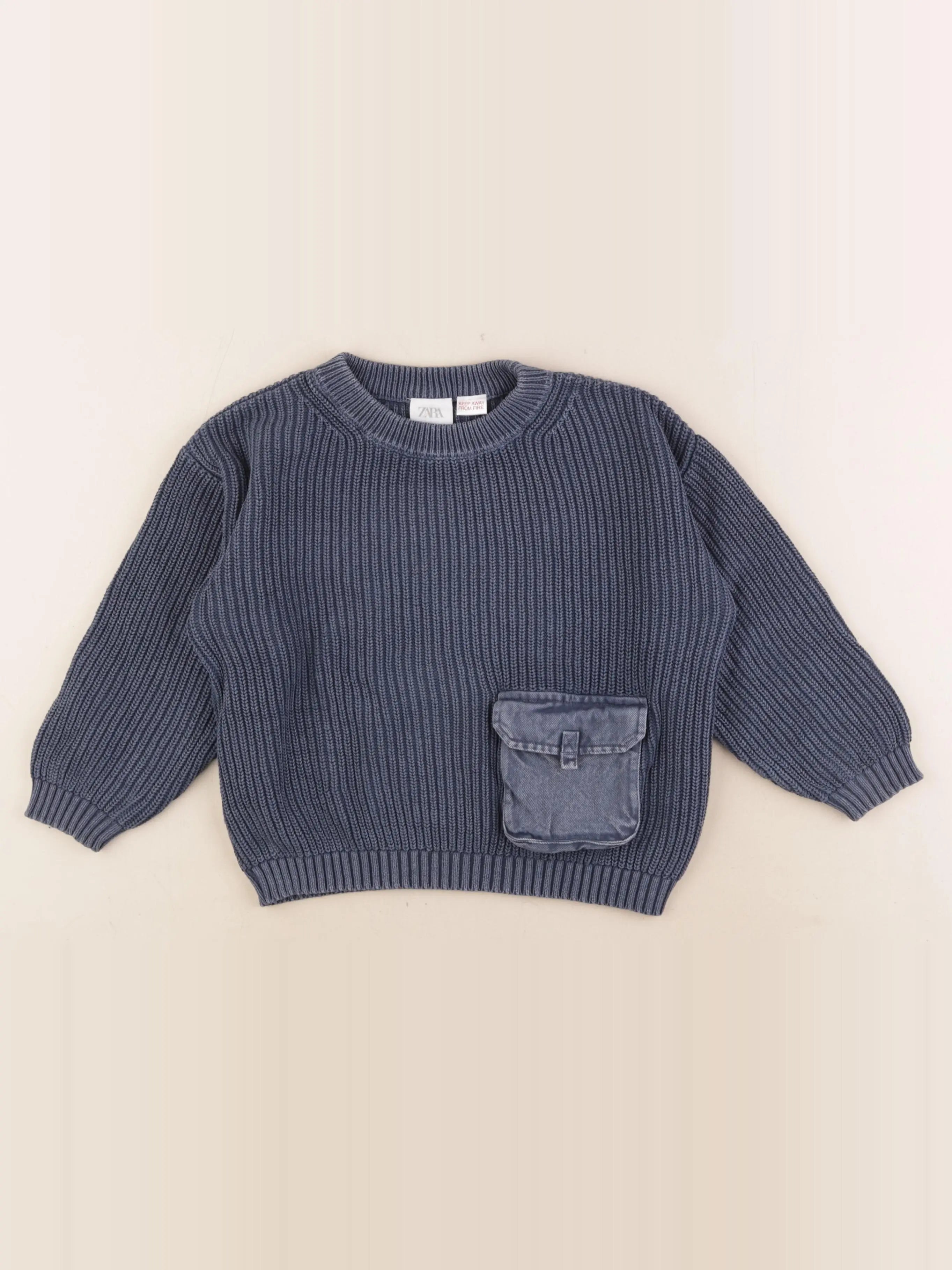 Zara - pull bleu - 4/5 ans