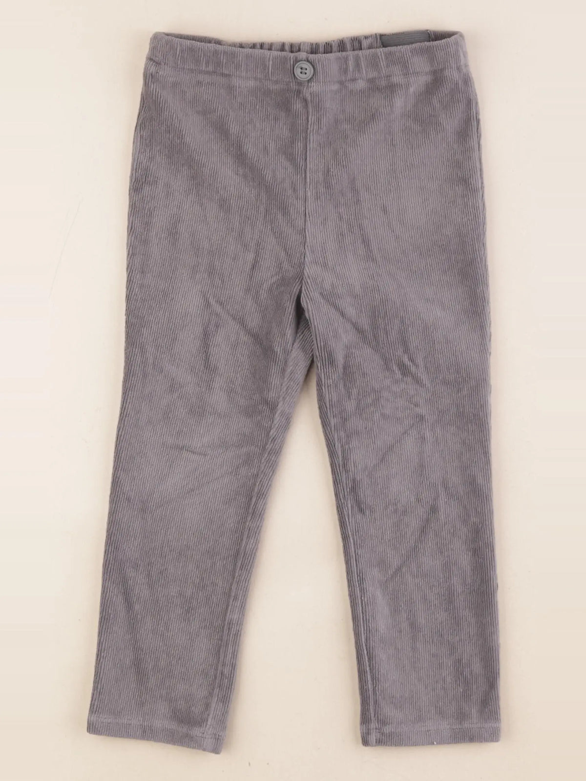 H&M - legging  velours taupe - 2/3 ans