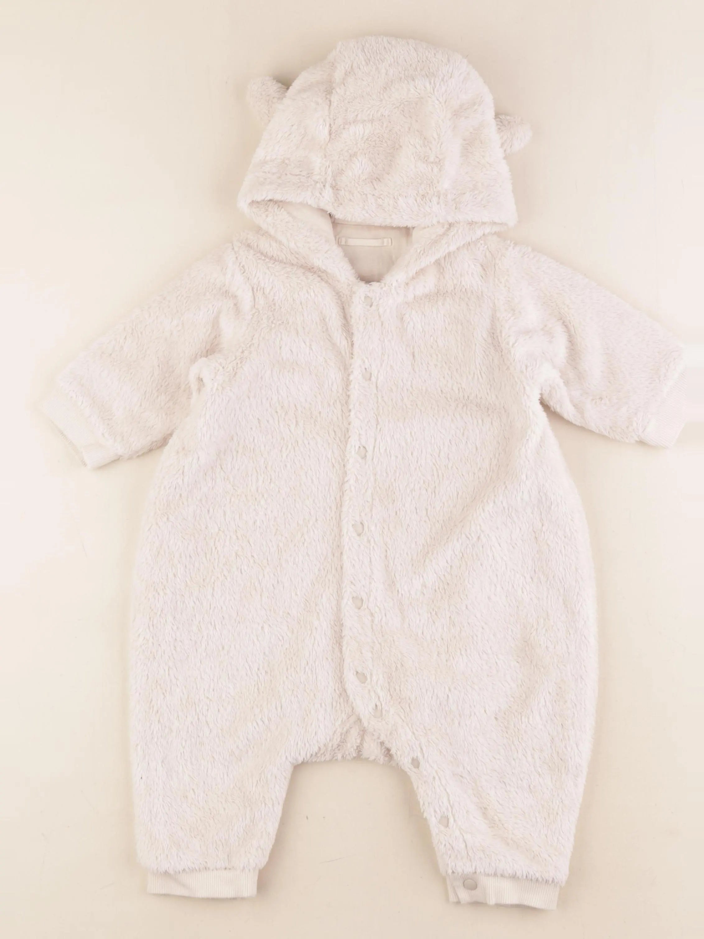 Uniqlo - sur-pyjama beige - 6/12 mois