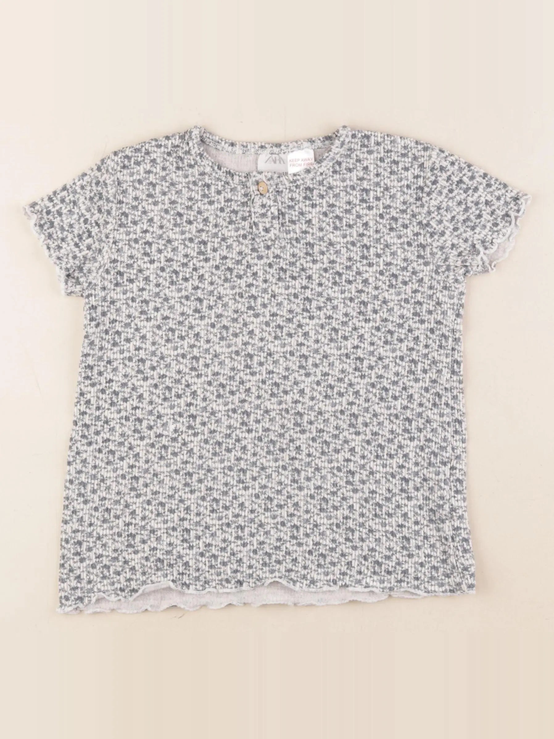 Zara - tee-shirt bleu - 4/5 ans