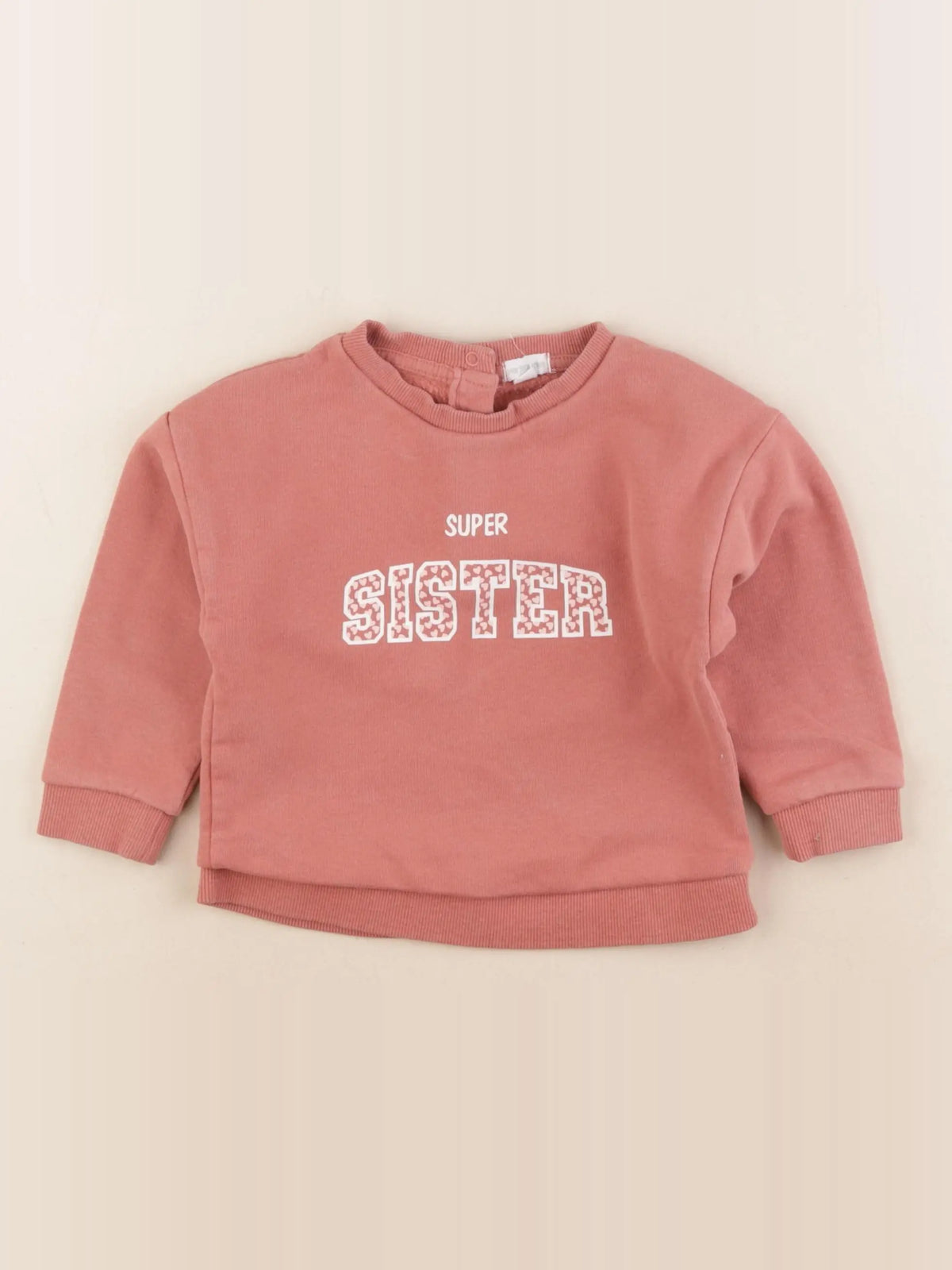 Vertbaudet - sweat rose - 24 mois