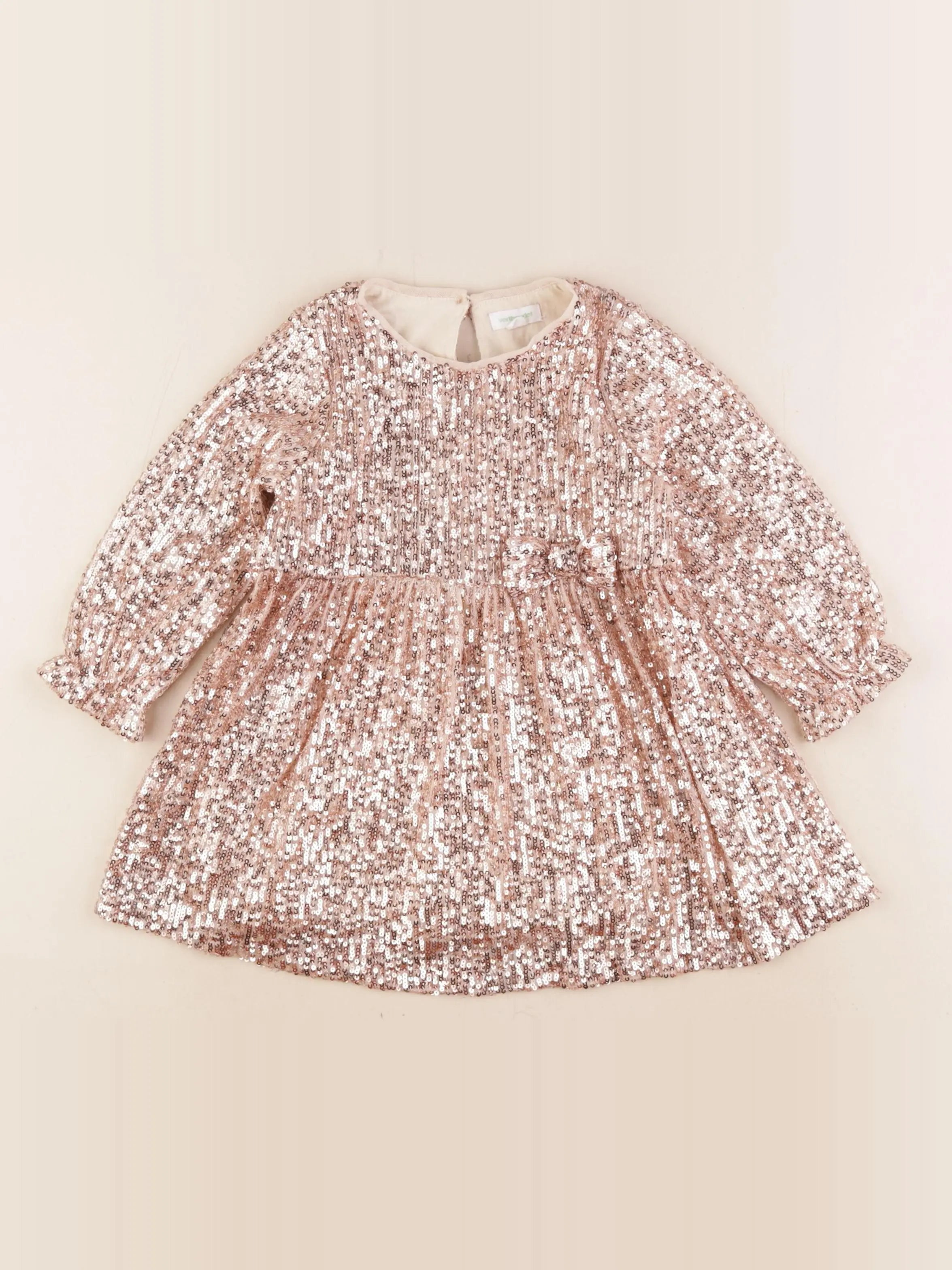 Vertbaudet - robe beige - 24 mois
