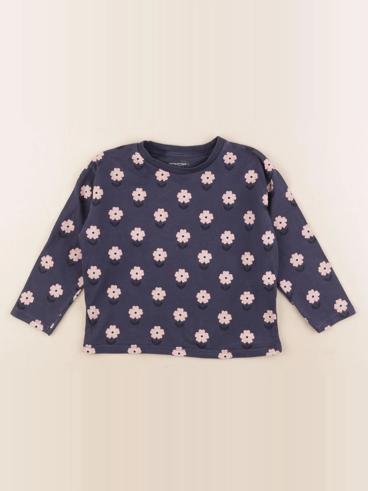 Vertbaudet - tee-shirt rose, bleu - 4 ans