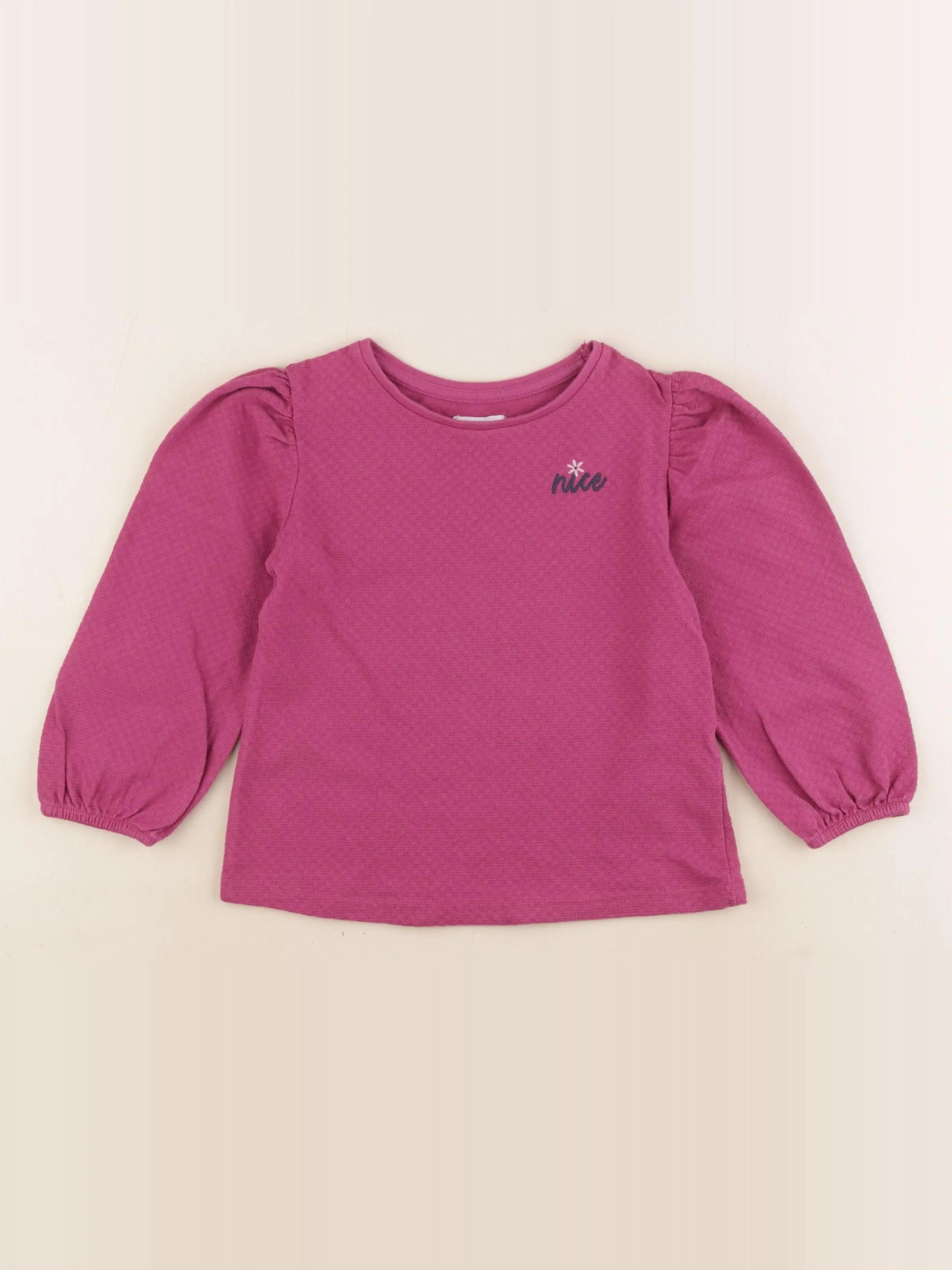 Vertbaudet - tee-shirt rose - 4 ans