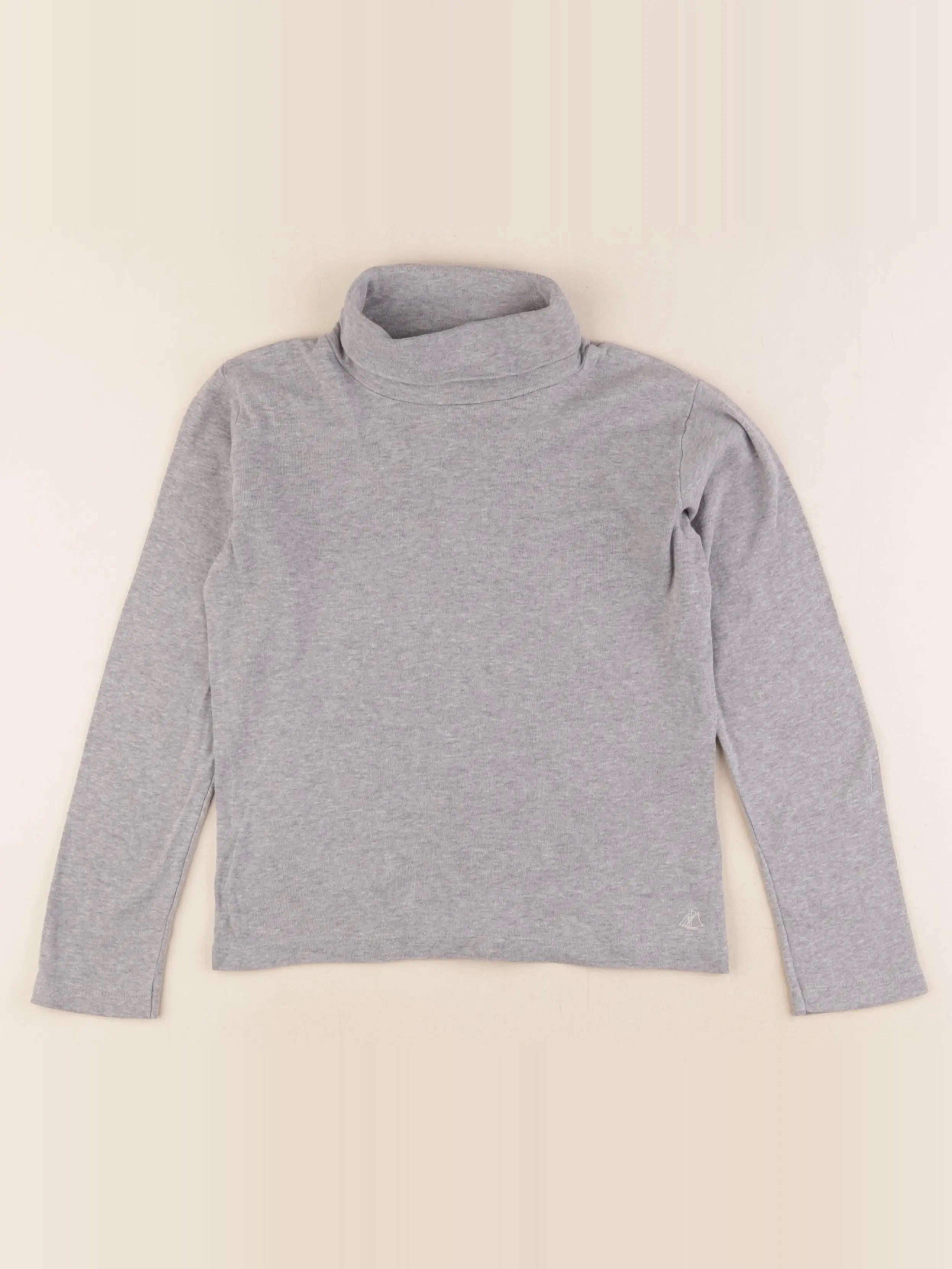 Petit Bateau - sous-pull gris - 8 ans