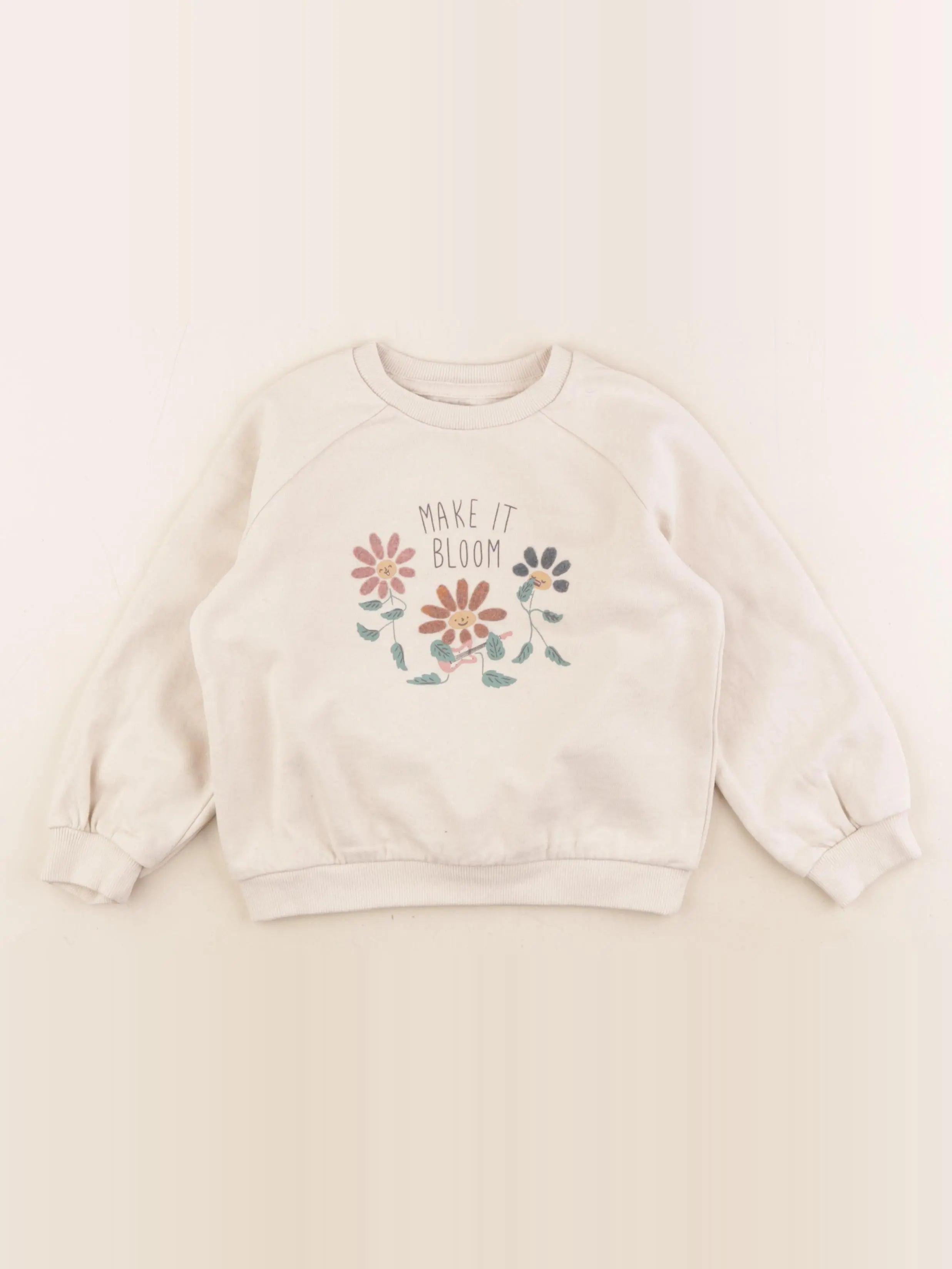 Vertbaudet - sweat beige - 5 ans