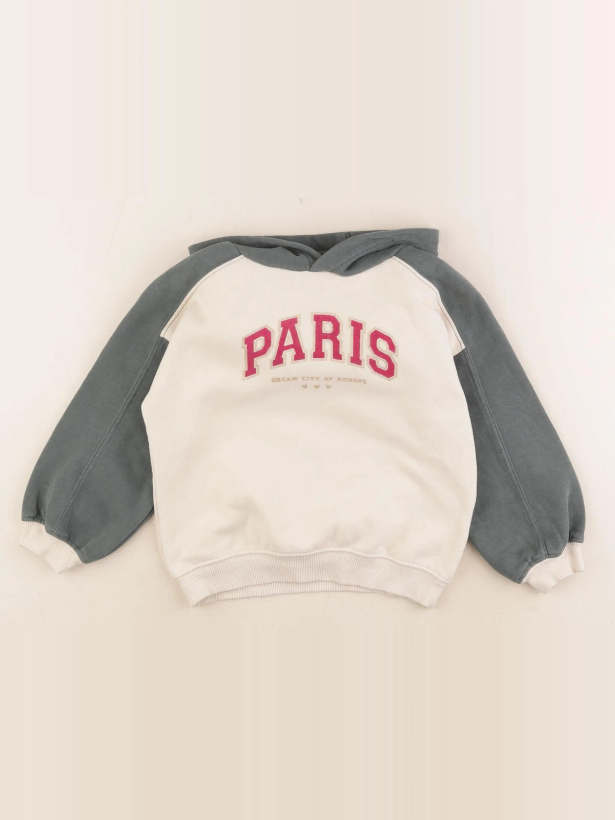 Vertbaudet - sweat beige, or, vert - 4 ans