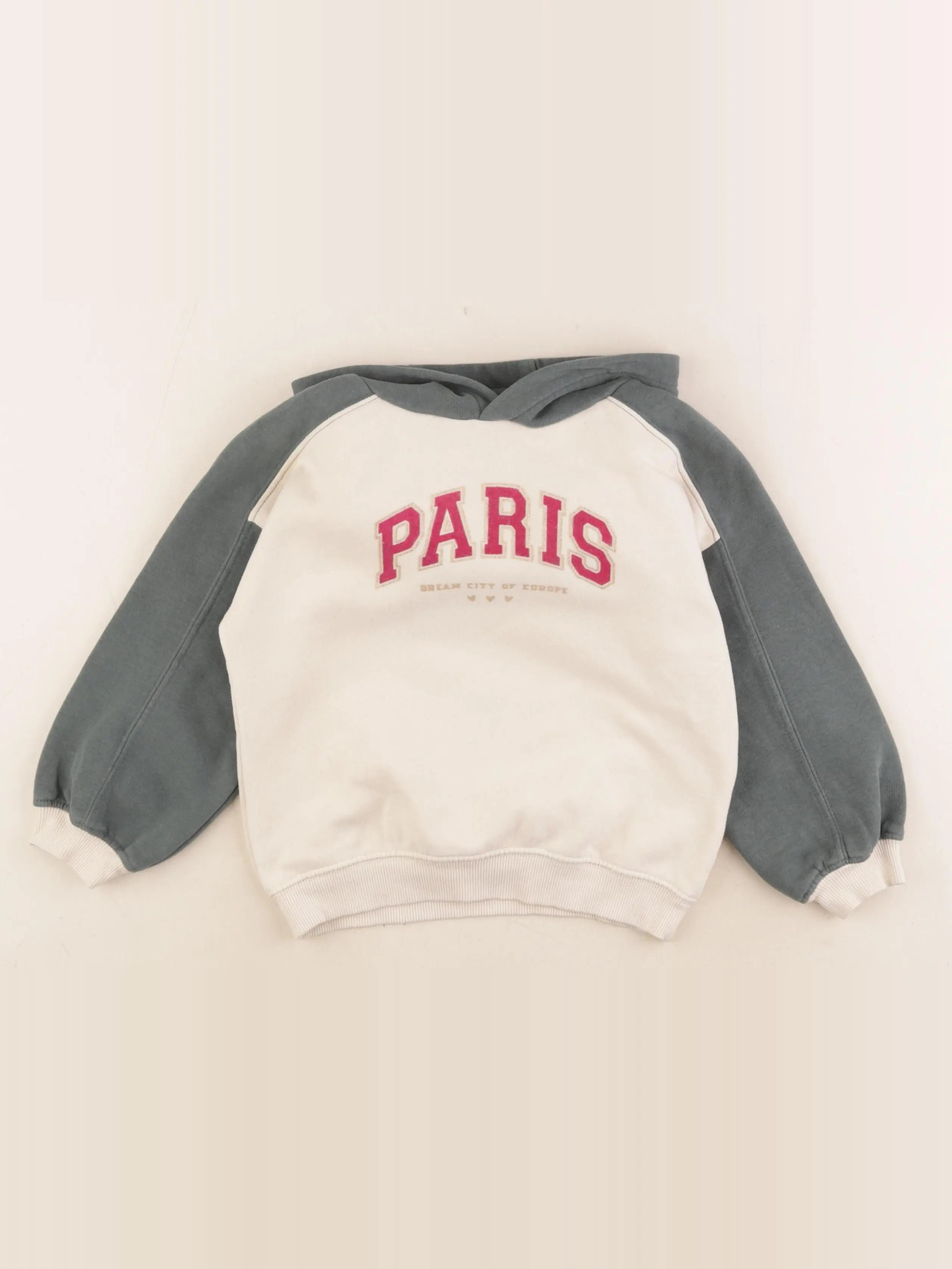 Vertbaudet - sweat beige, or, vert - 4 ans