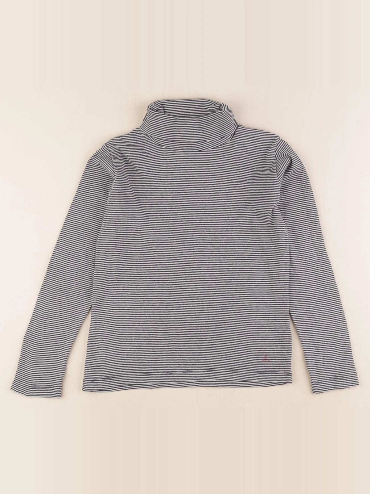 Petit Bateau - sous-pull bleu - 8 ans