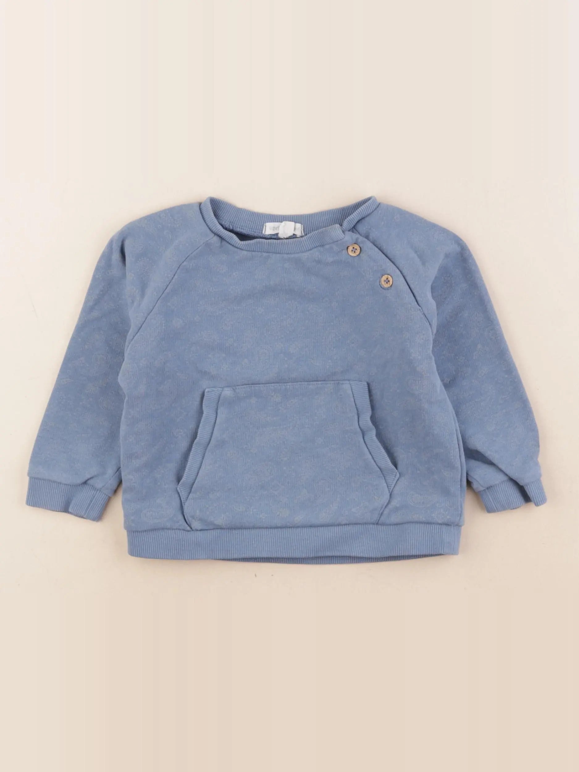 Vertbaudet - sweat bleu - 18 mois