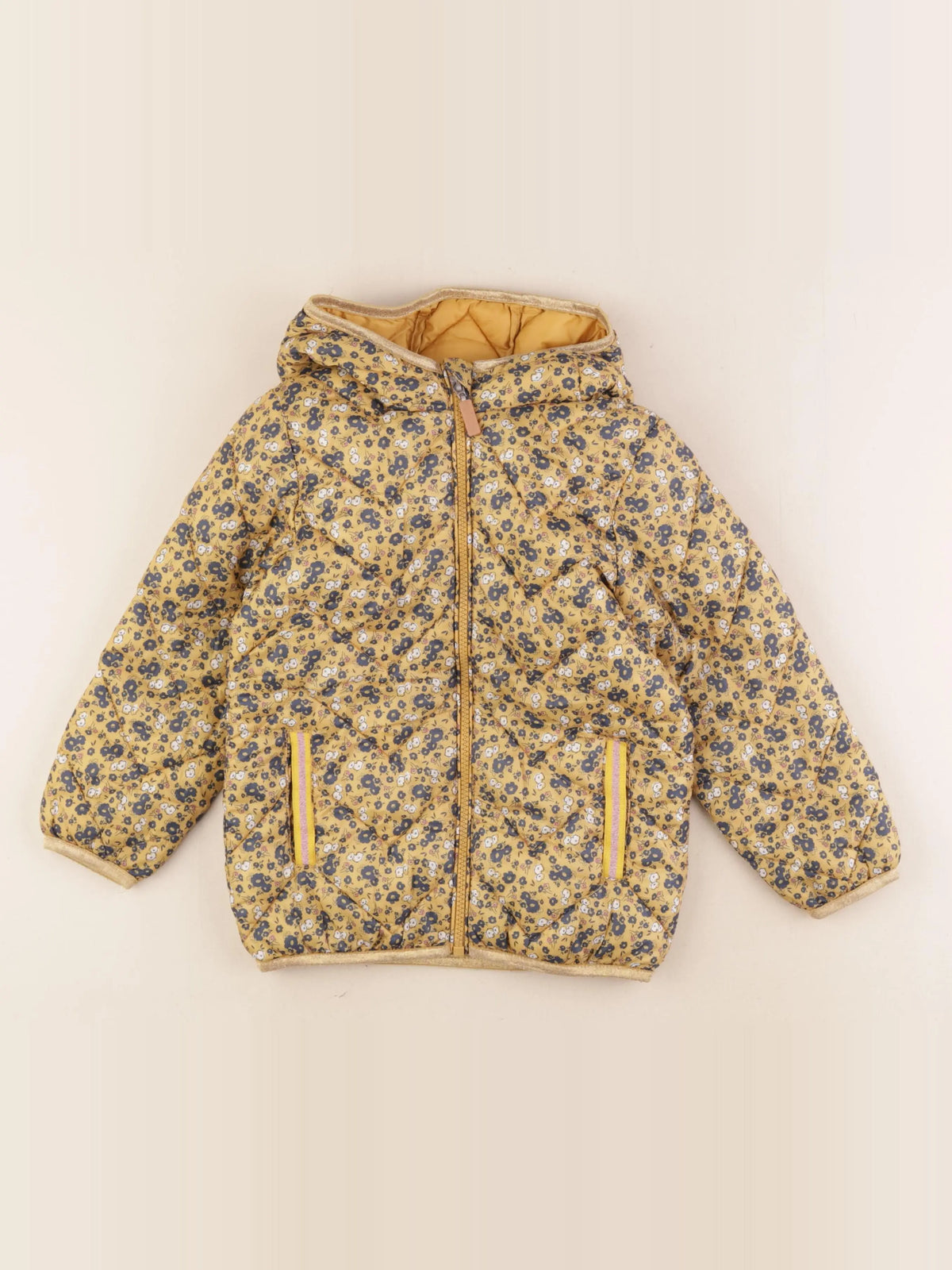 Vertbaudet - doudoune jaune - 6 ans