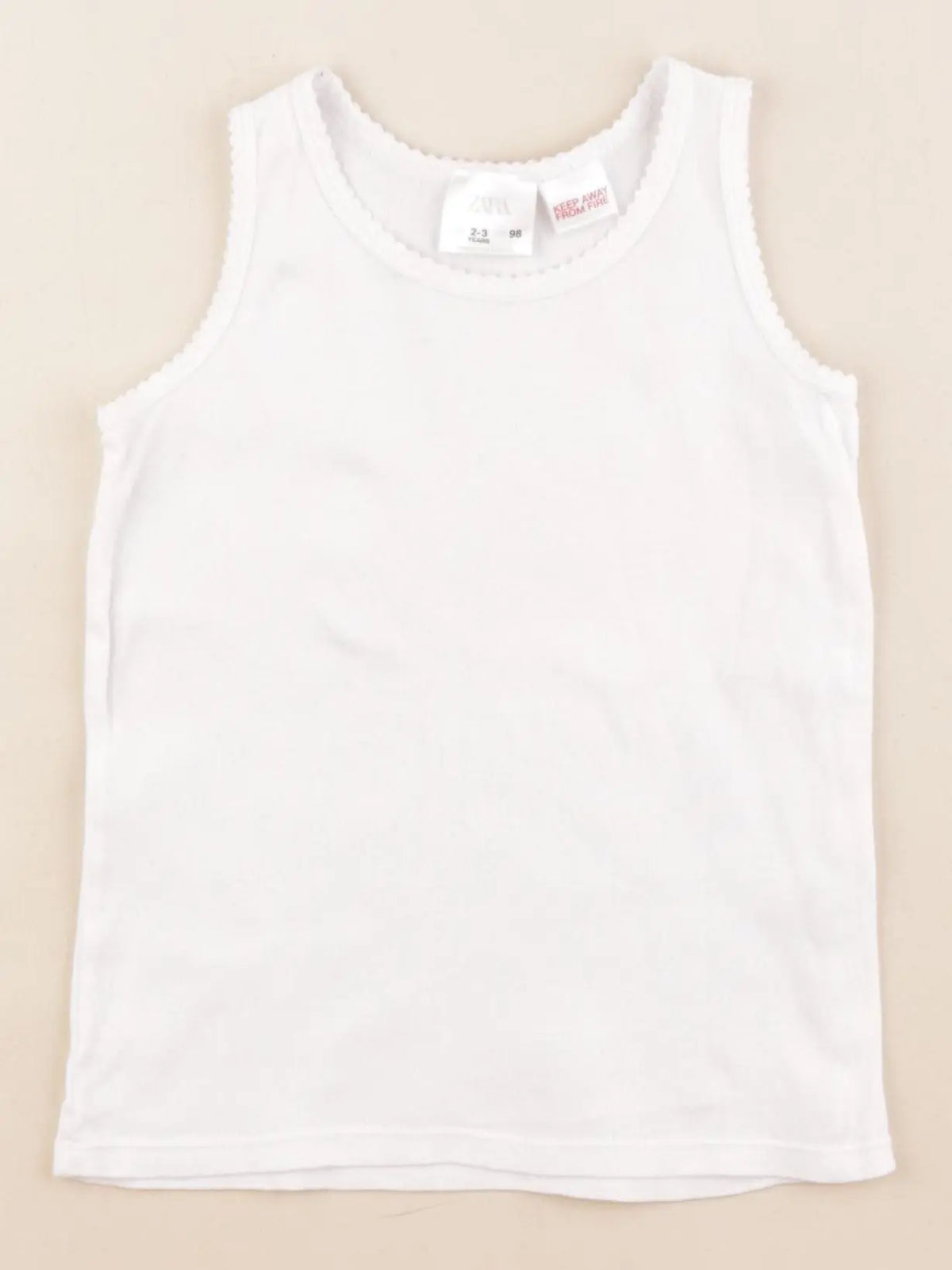 Zara - maillot de corps blanc - 2/3 ans