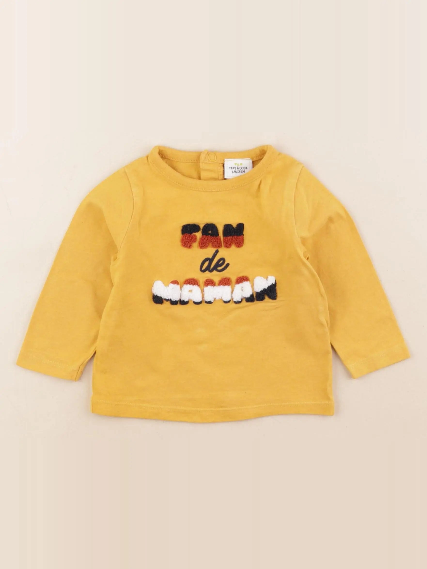 Tape à l'oeil - tee-shirt jaune - 6 mois