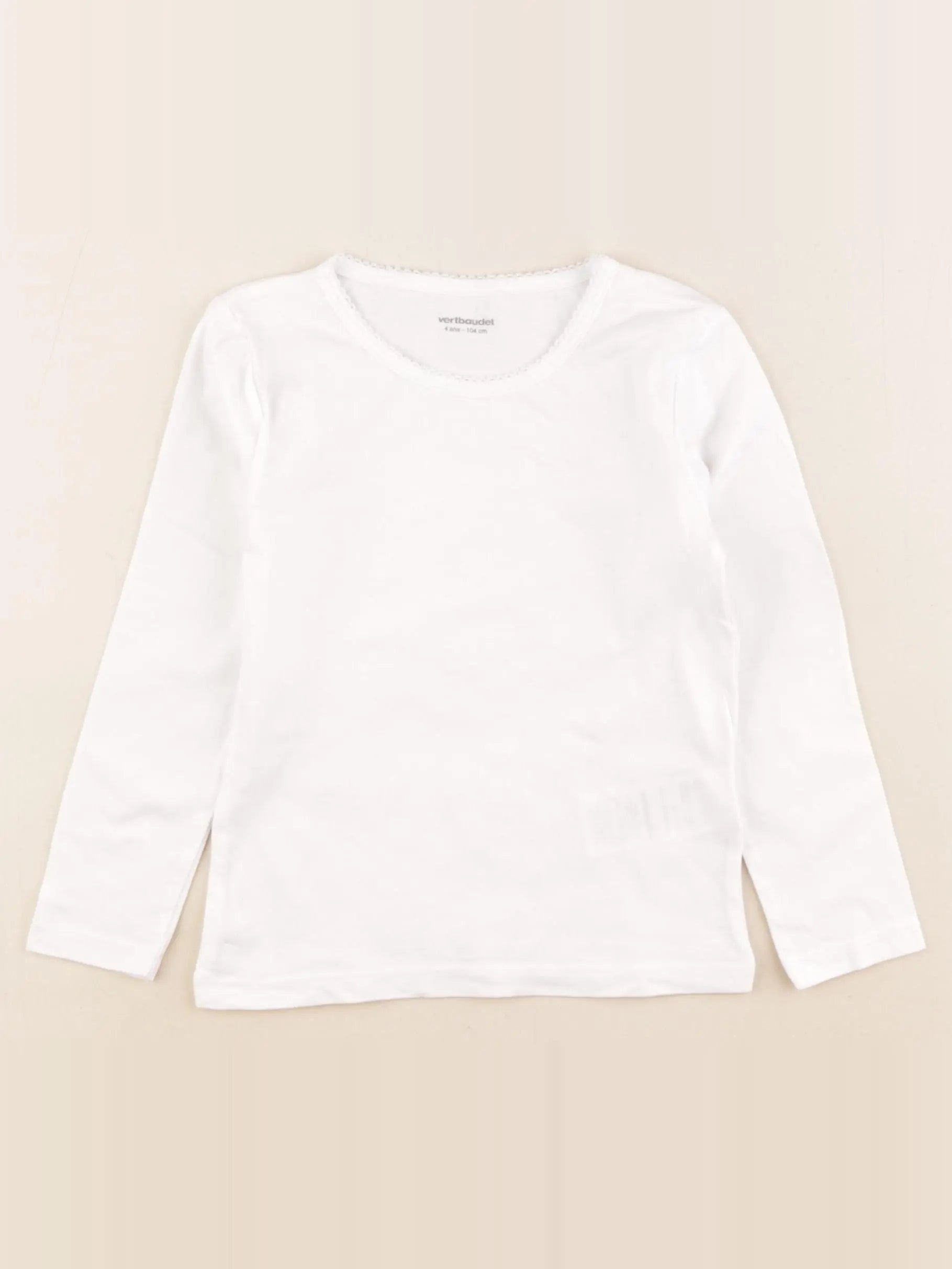 Vertbaudet - maillot de corps blanc - 4 ans