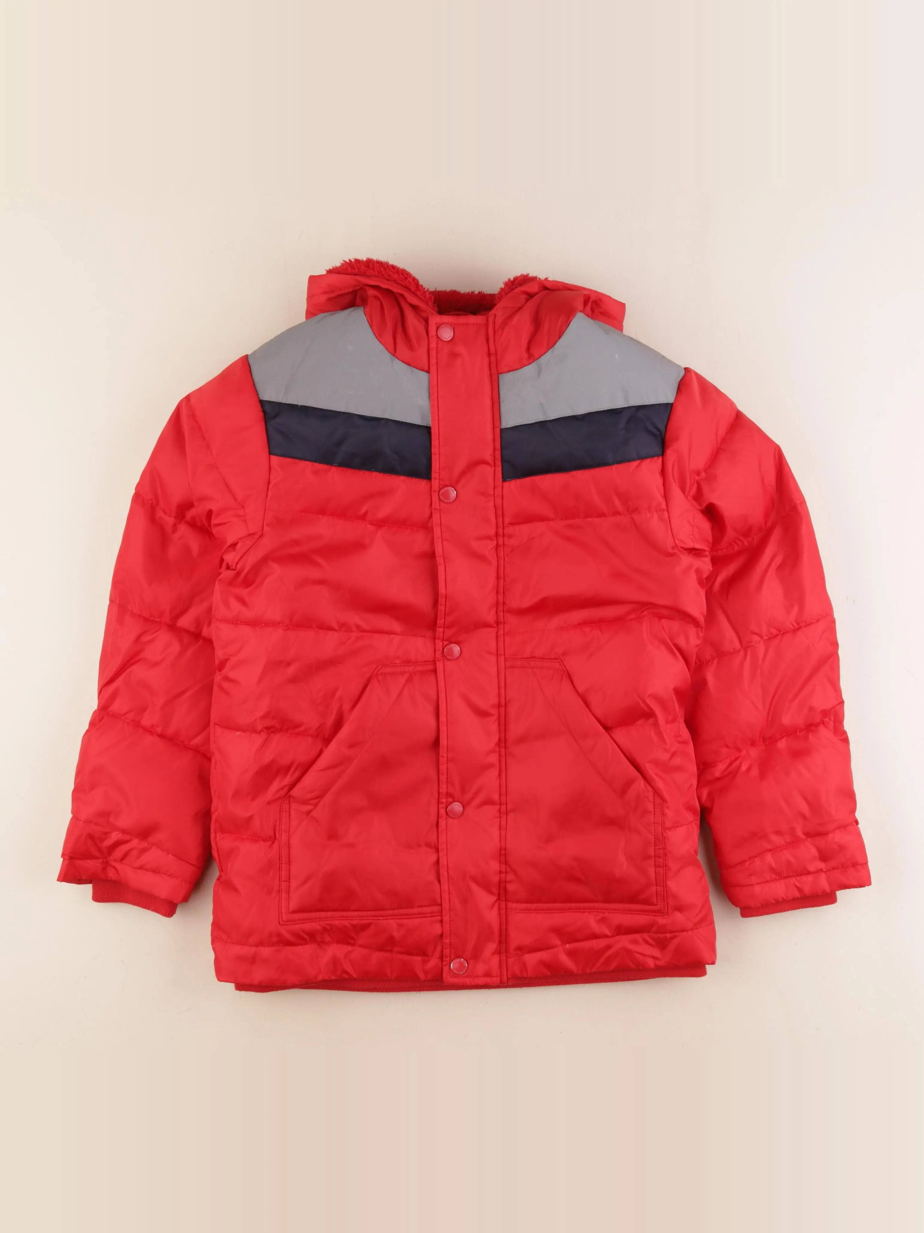 Vertbaudet - veste doublé rouge - 10 ans