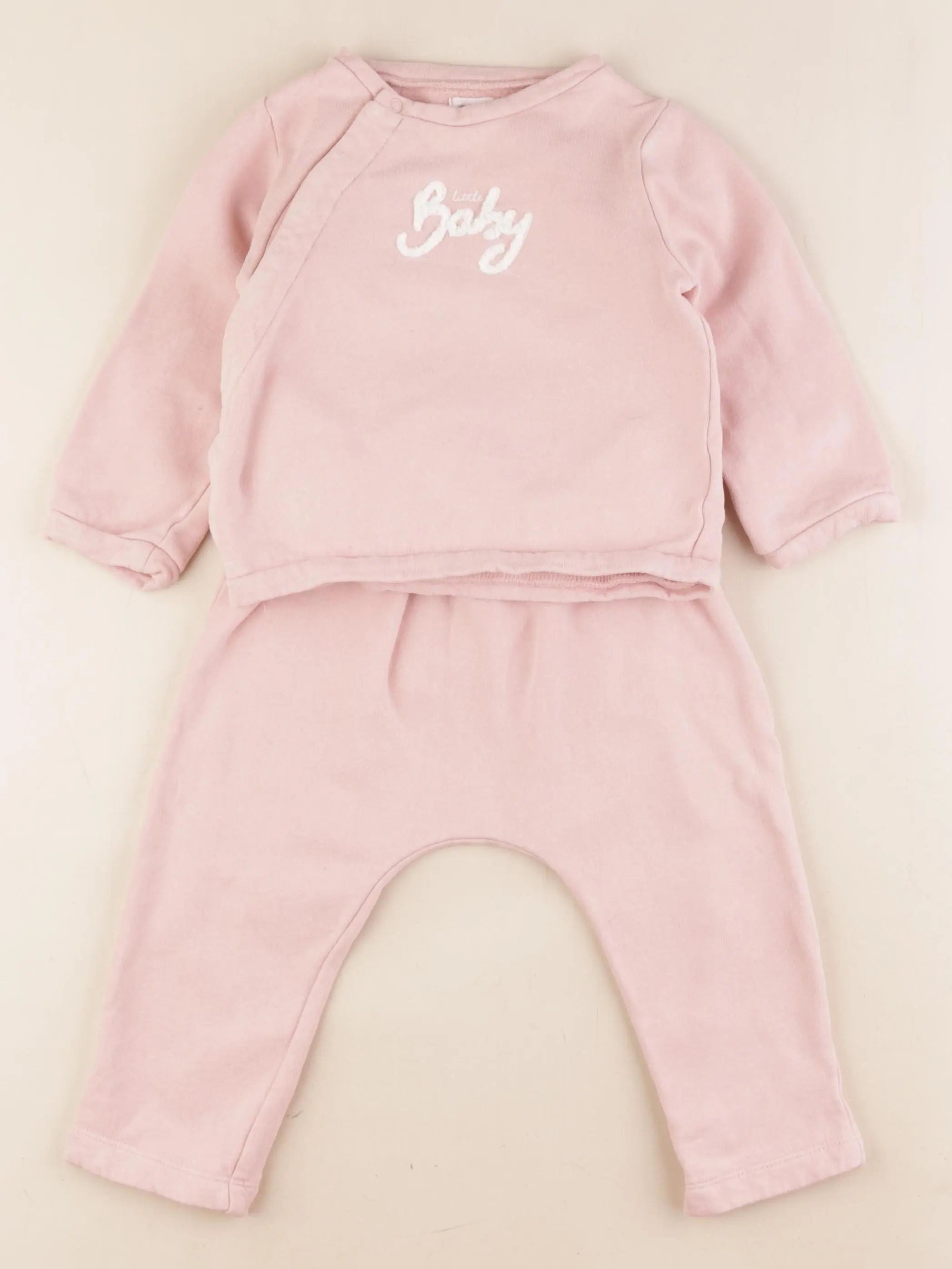 Vertbaudet - ensemble rose - 18 mois