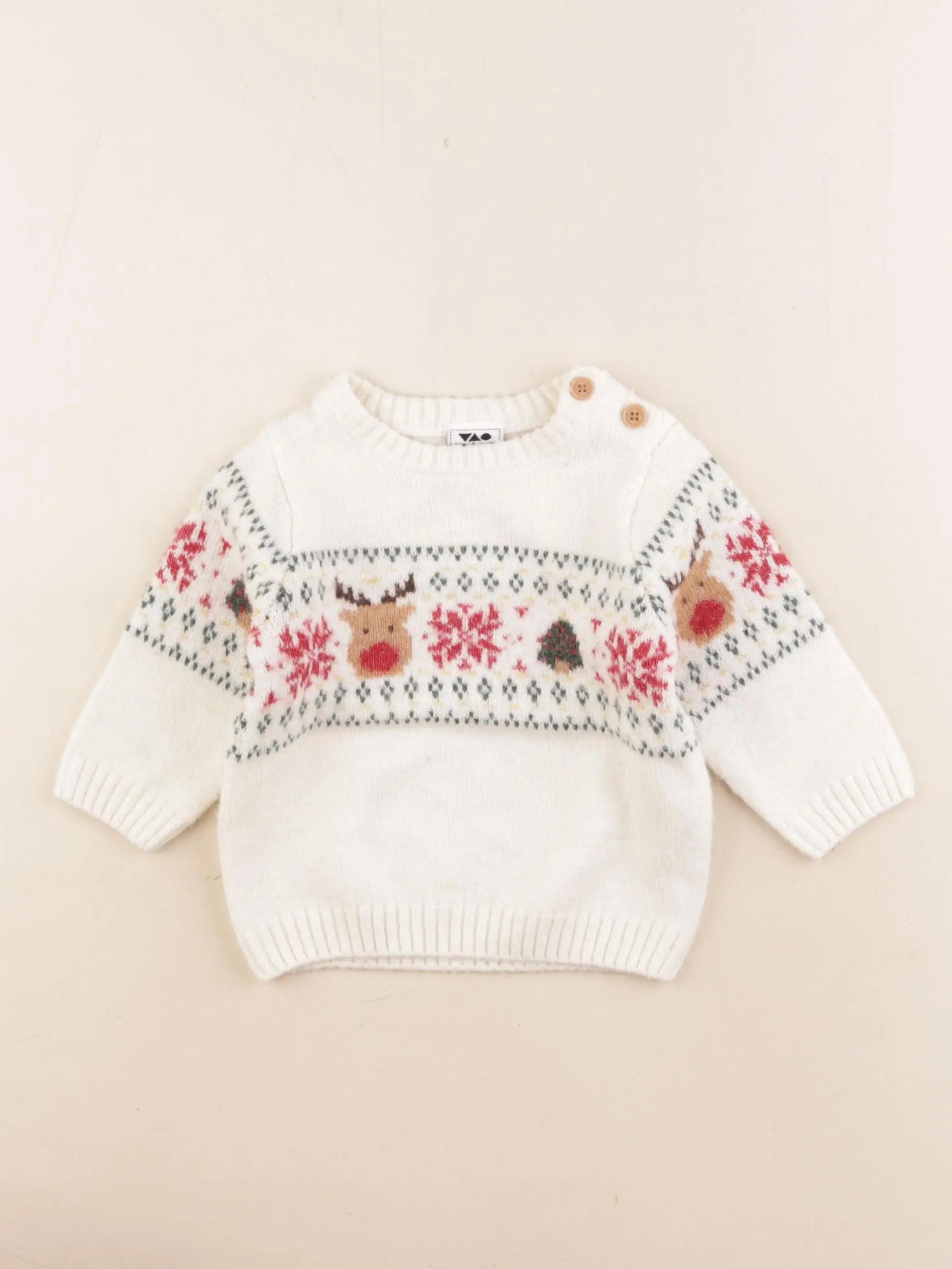 Tape à l'oeil - pull blanc - 9 mois