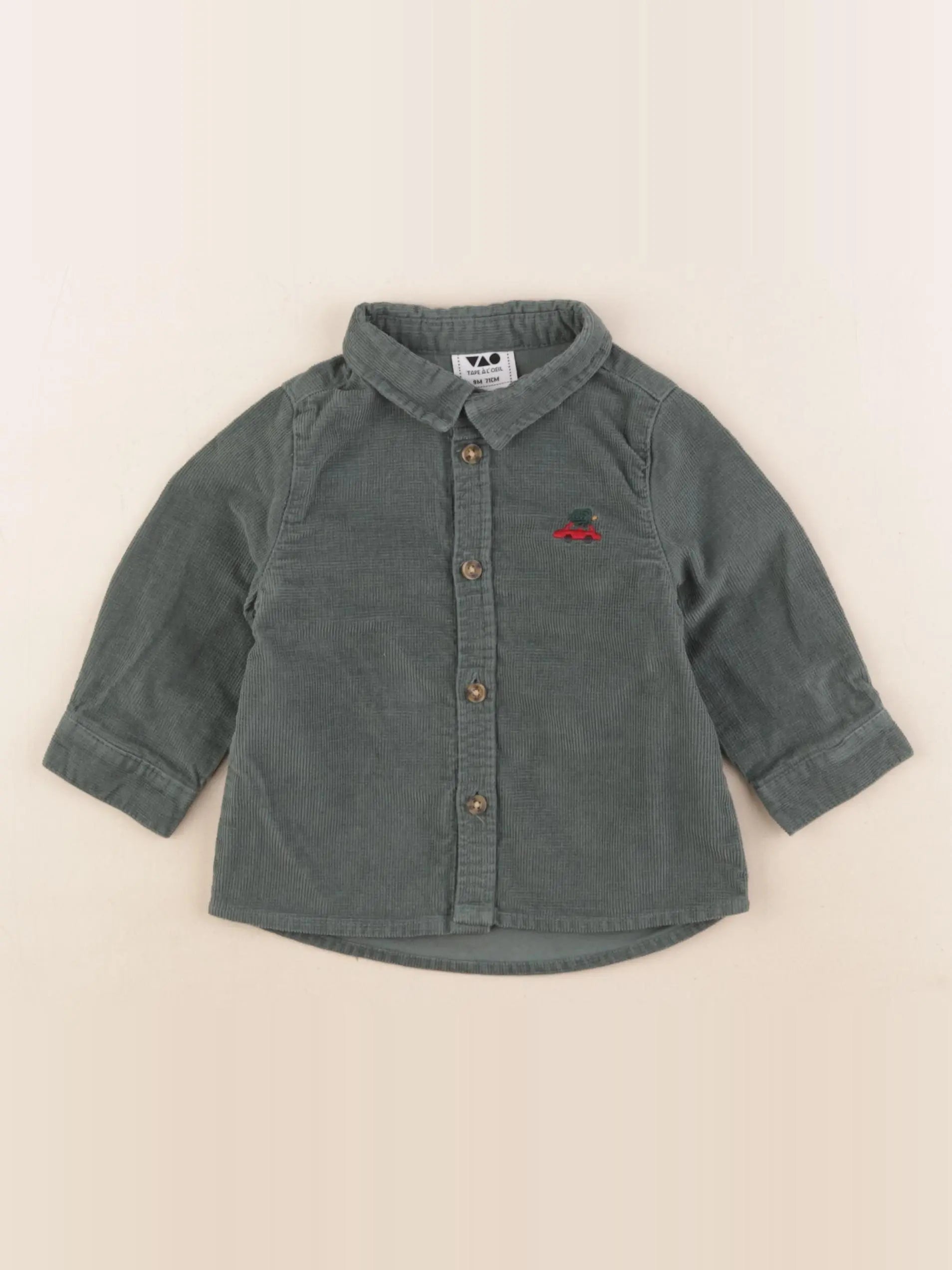 Tape à l'oeil - chemise vert - 9 mois