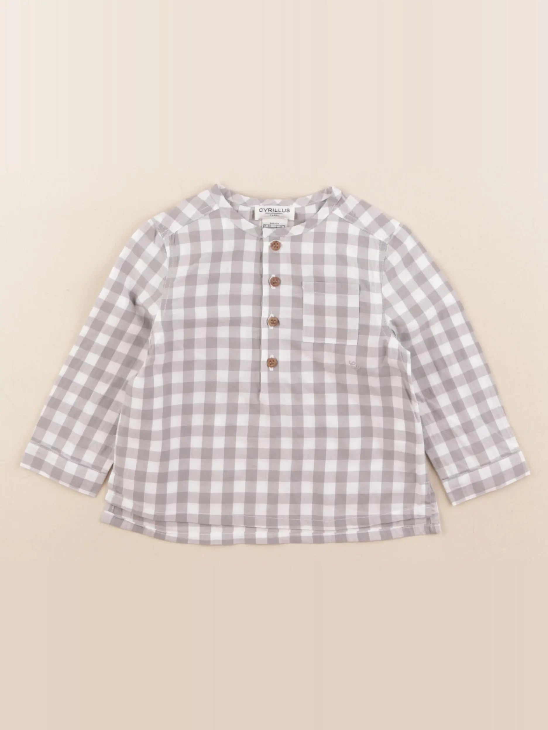 Cyrillus - chemise gris - 9 mois