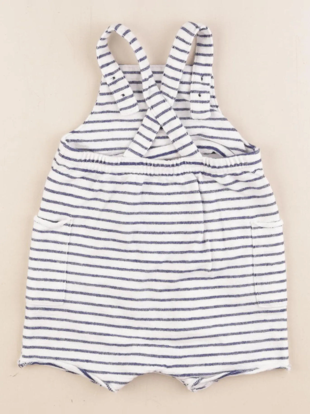 Boutchou - salopette blanc, bleu - 9 mois