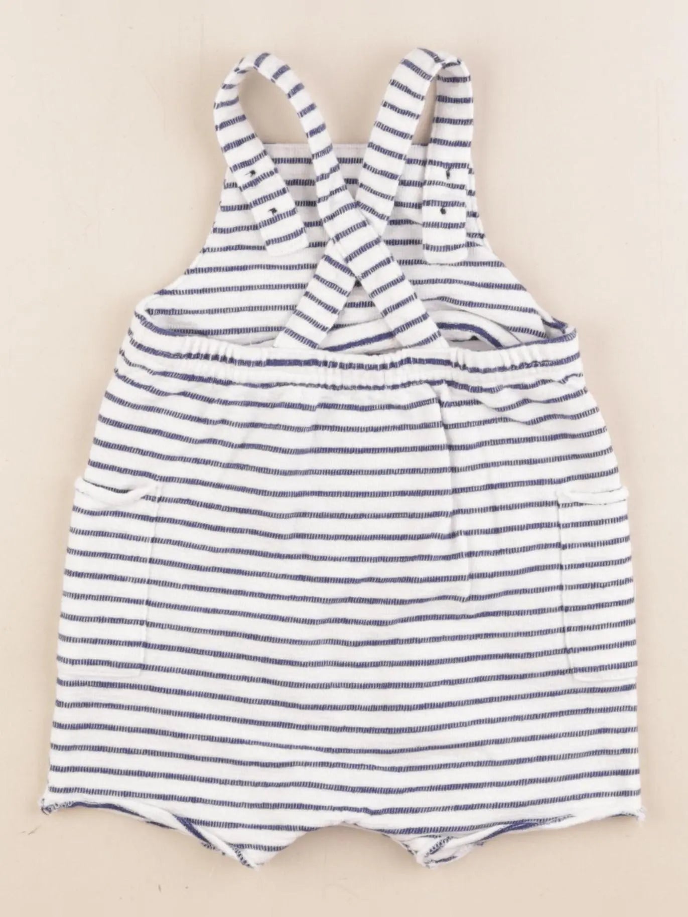 Boutchou - salopette blanc, bleu - 9 mois