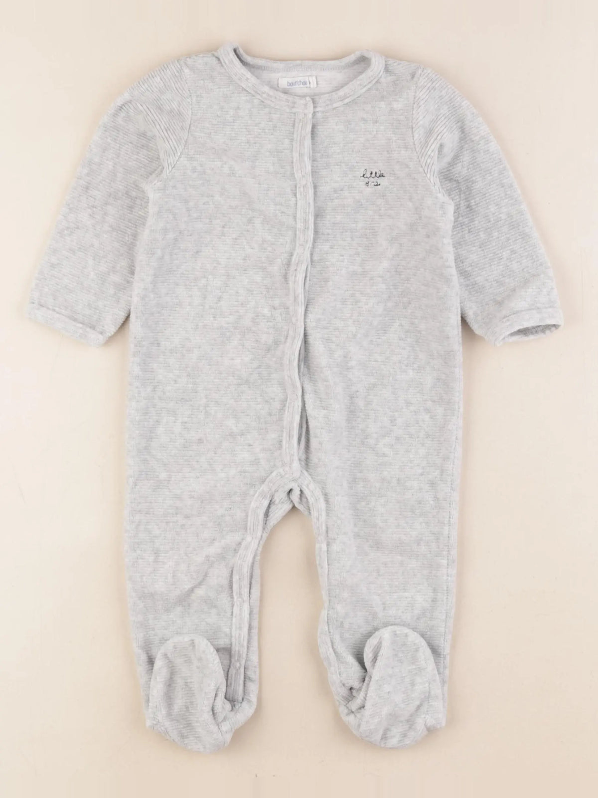 Boutchou - pyjama velours gris - 9 mois