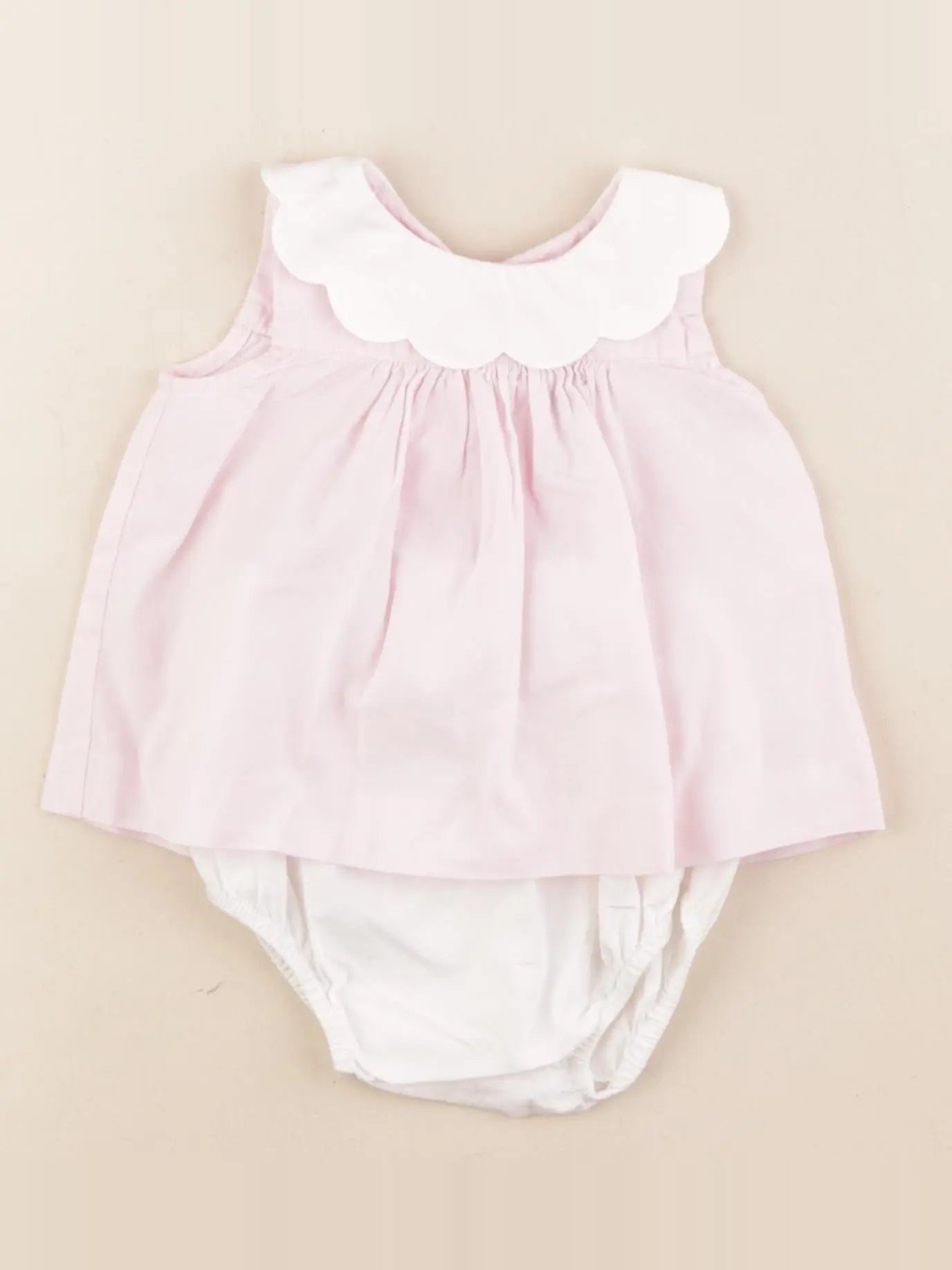 Jacadi - ensemble blanc, rose - 6 mois