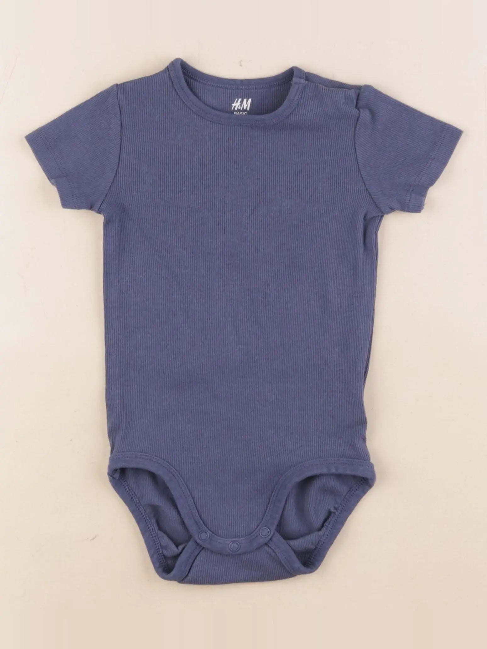 H&M - body bleu - 12/18 mois