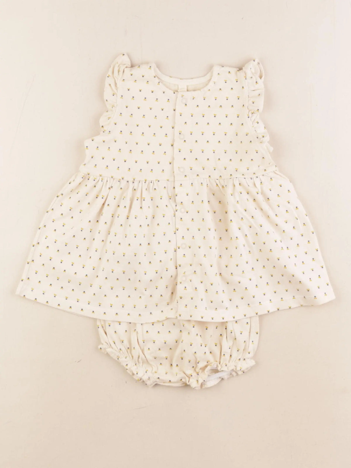 Petit Bateau - robe beige - 6 mois