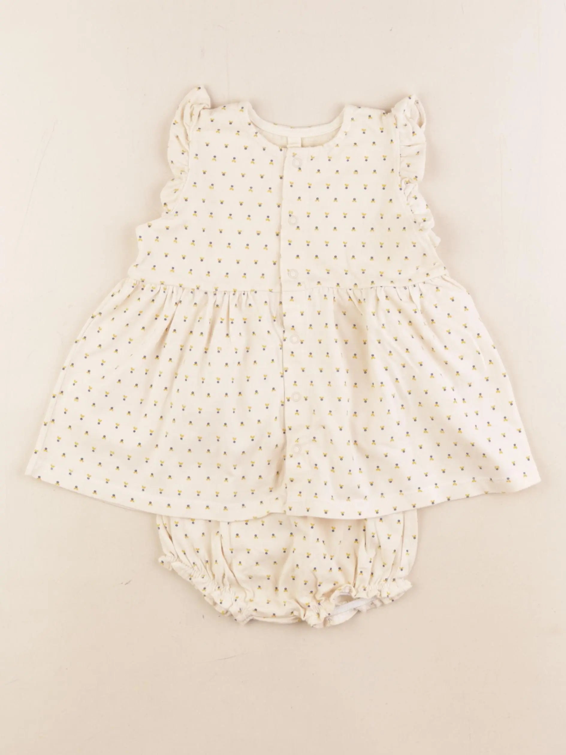 Petit Bateau - robe beige - 6 mois