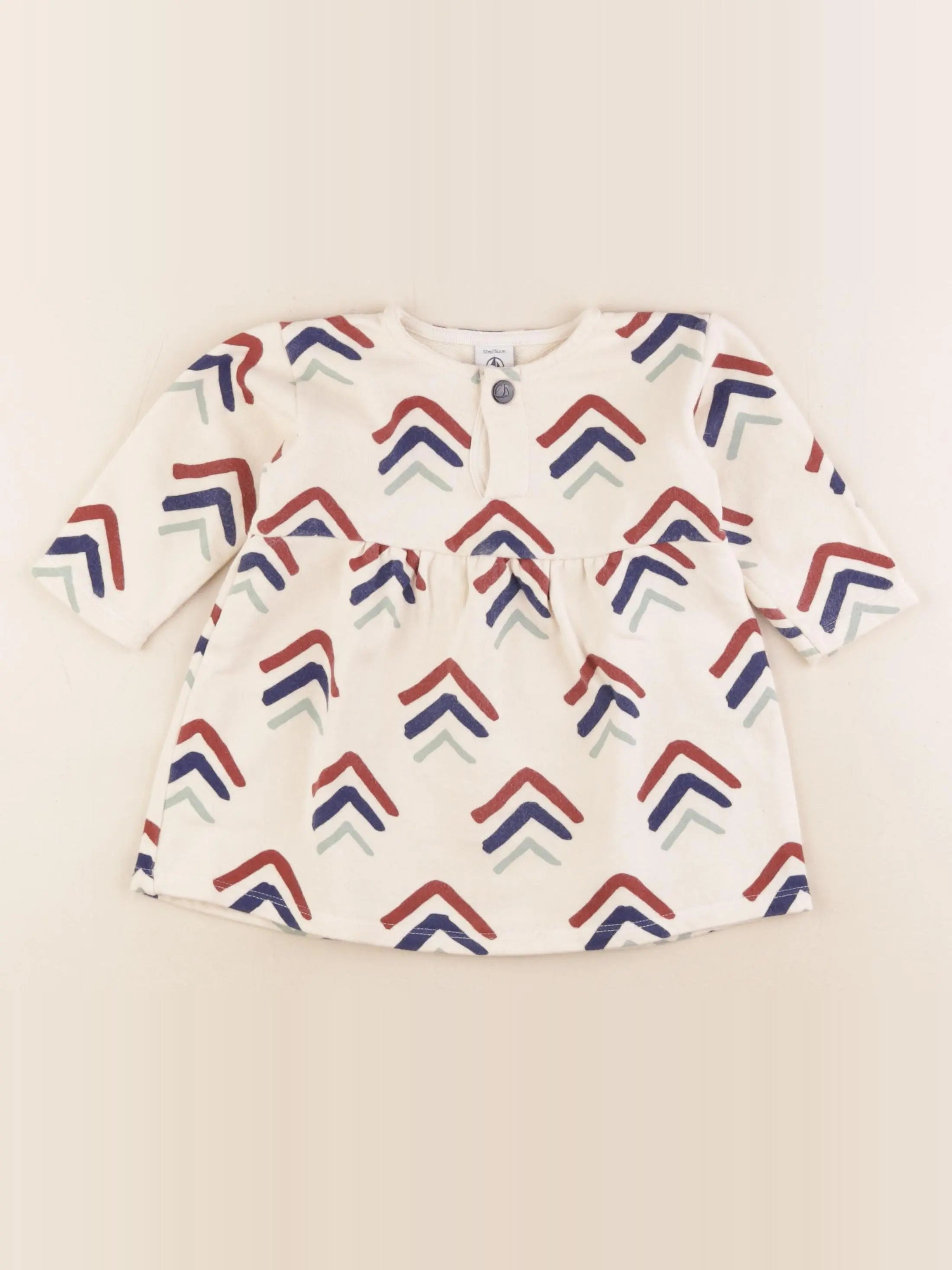 Petit Bateau - robe multicolore - 12 mois