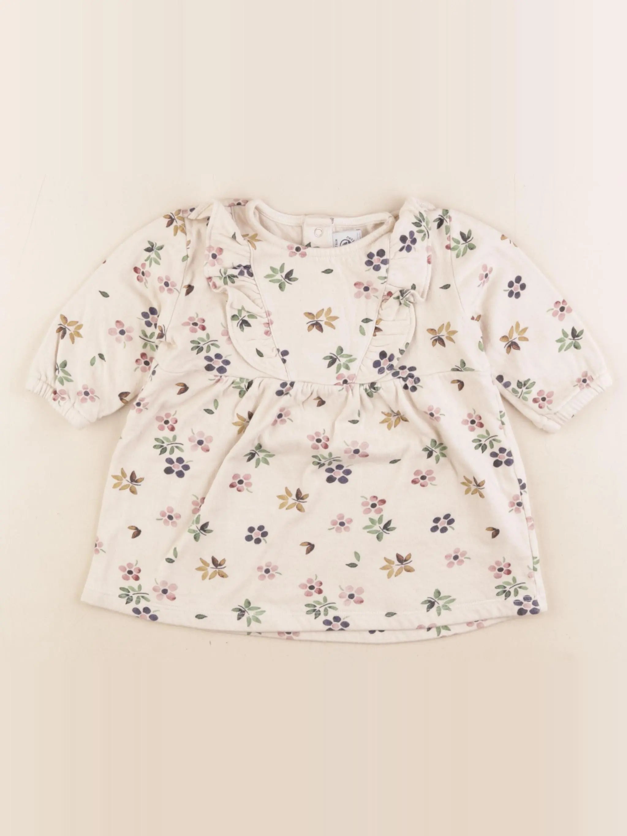 Petit Bateau - robe multicolore - 12 mois