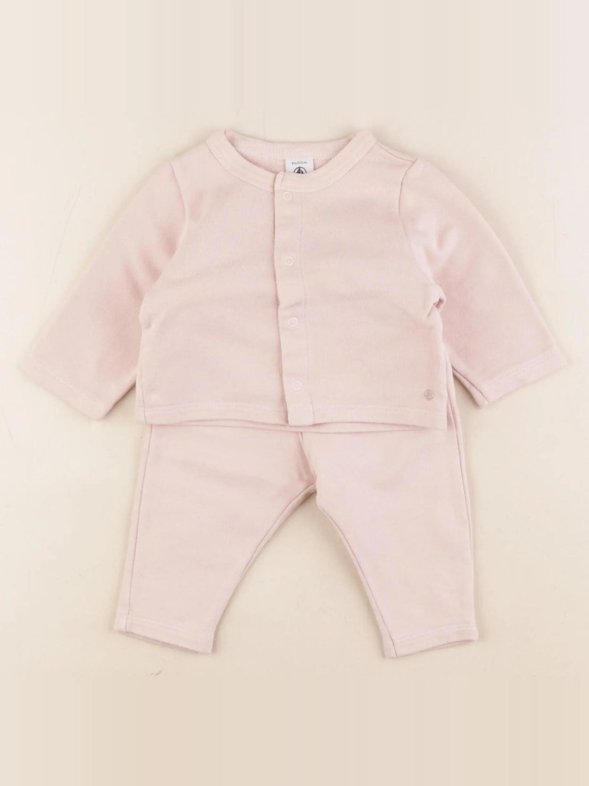 Petit Bateau - ensemble rose - 6 mois