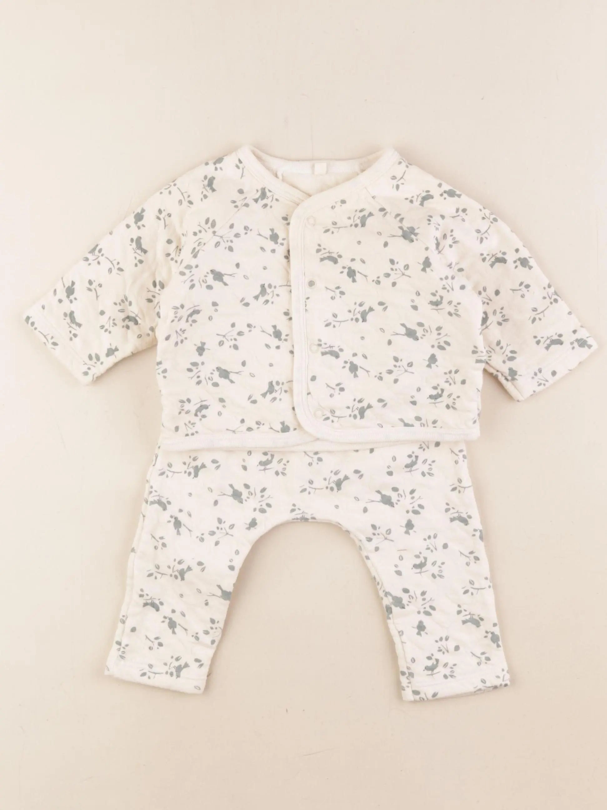 Petit Bateau - ensemble beige - 6 mois