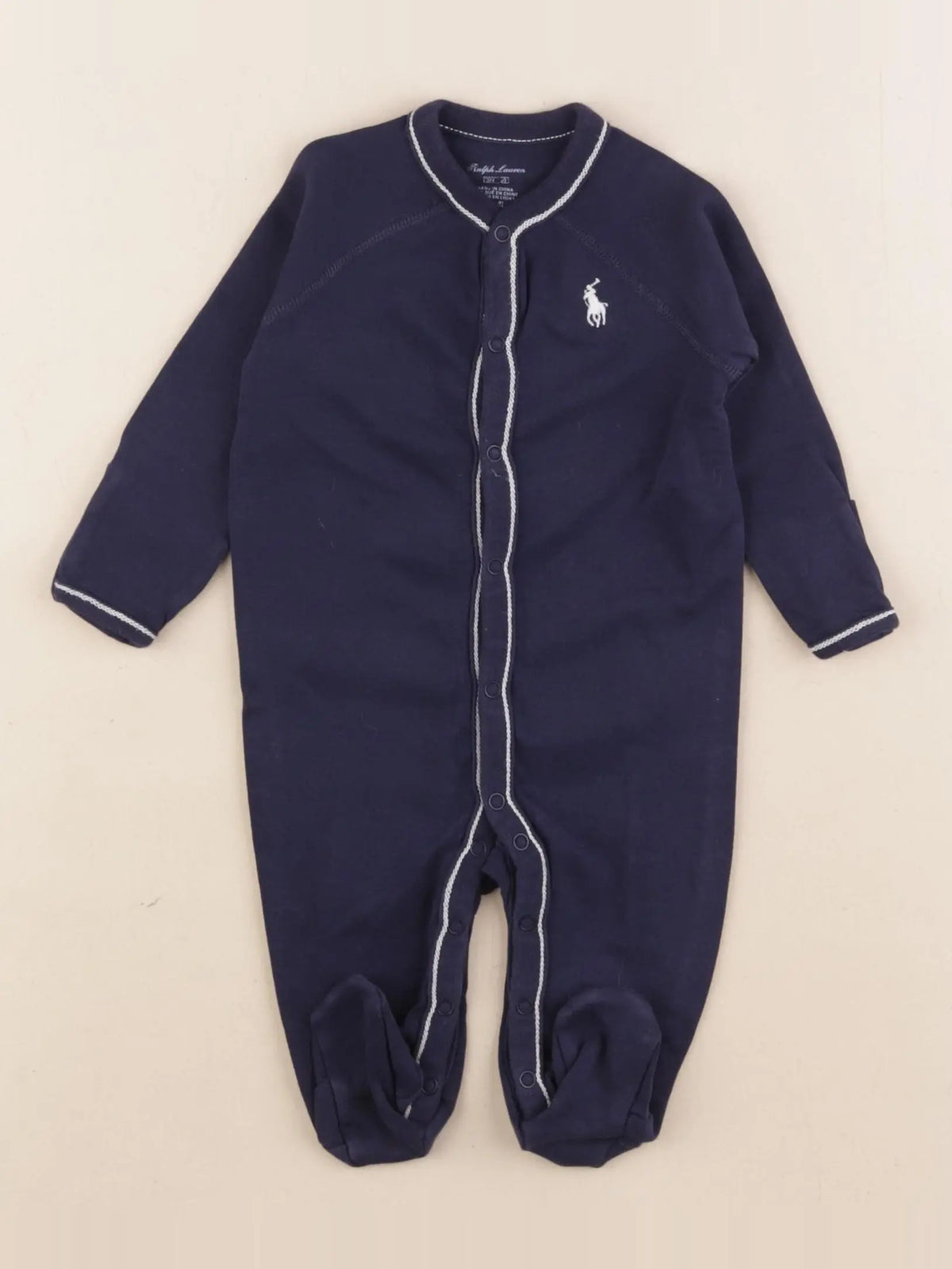 Ralph Lauren - pyjama coton bleu - 3 mois