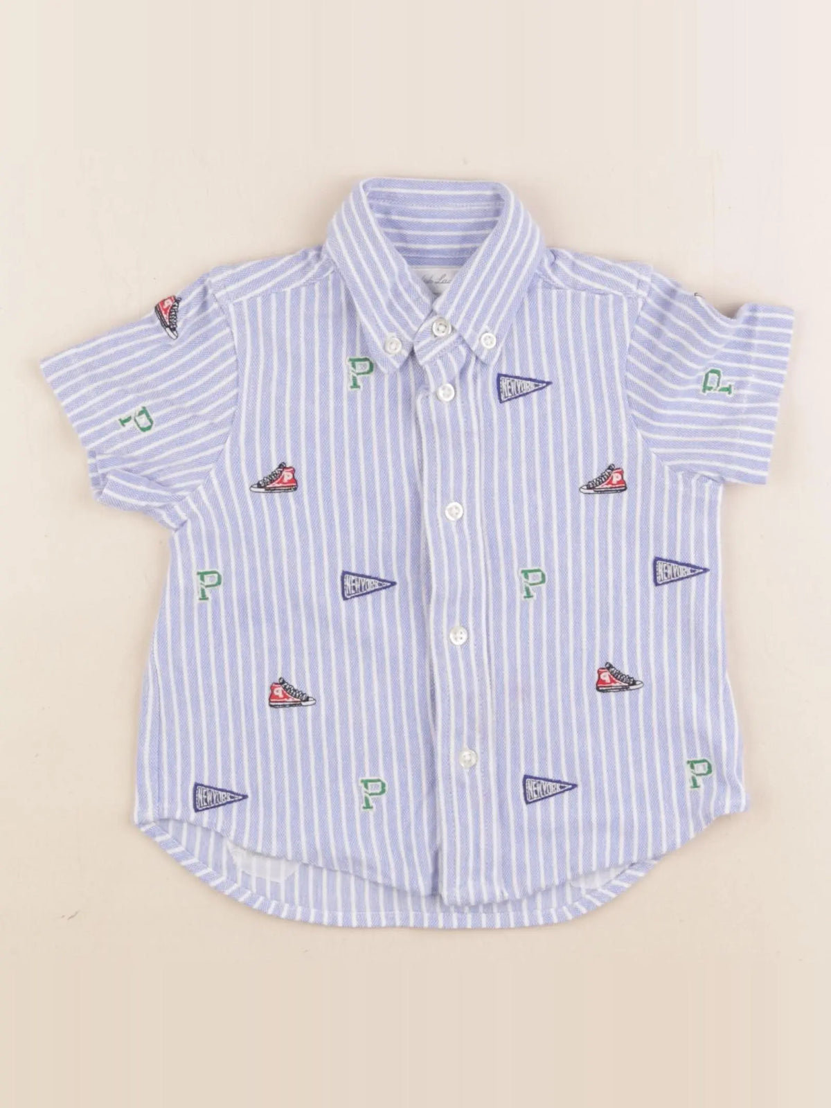 Ralph Lauren - chemise bleu - 9 mois