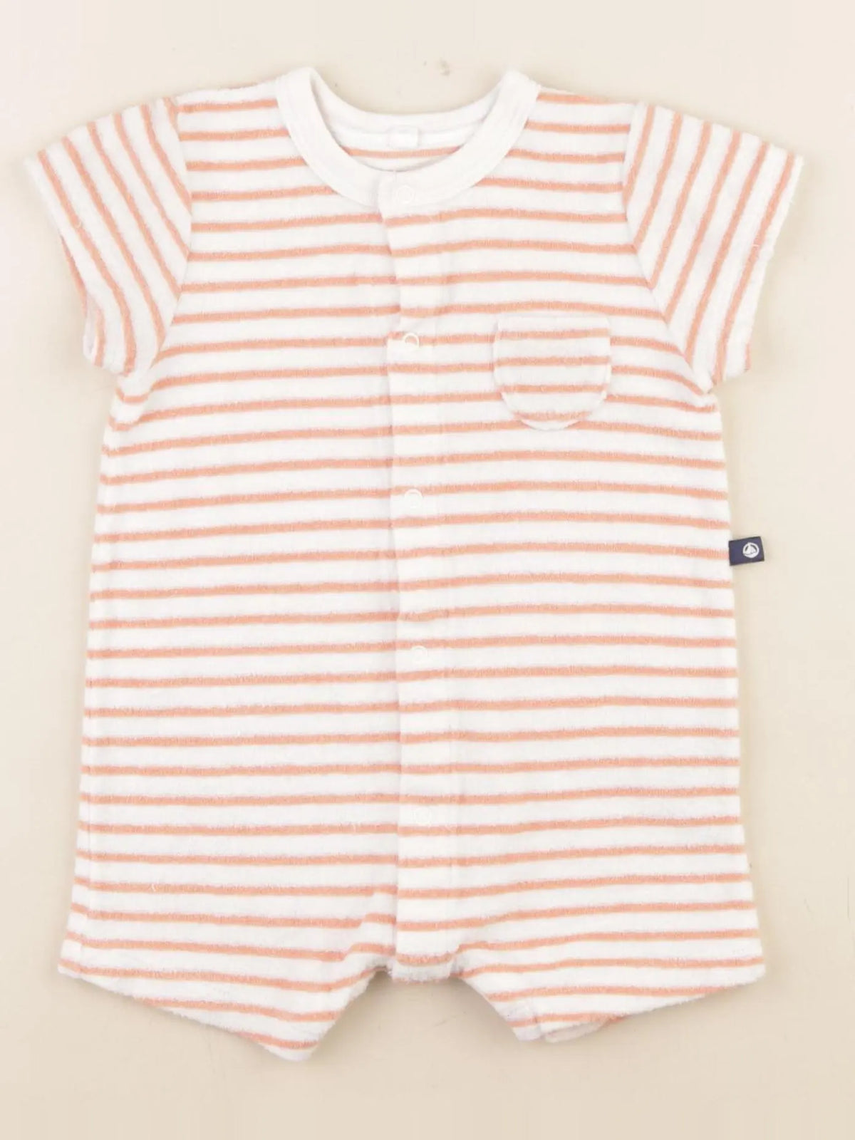 Petit Bateau - combinaison beige, rose - 3 mois