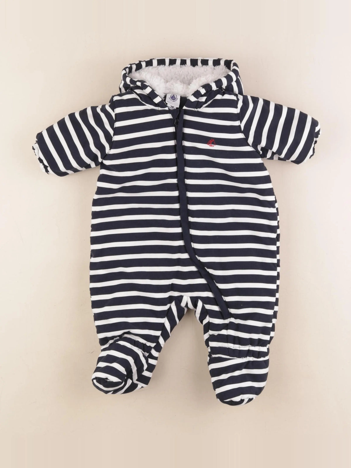 Petit Bateau - combi-pilote bleu - 3 mois